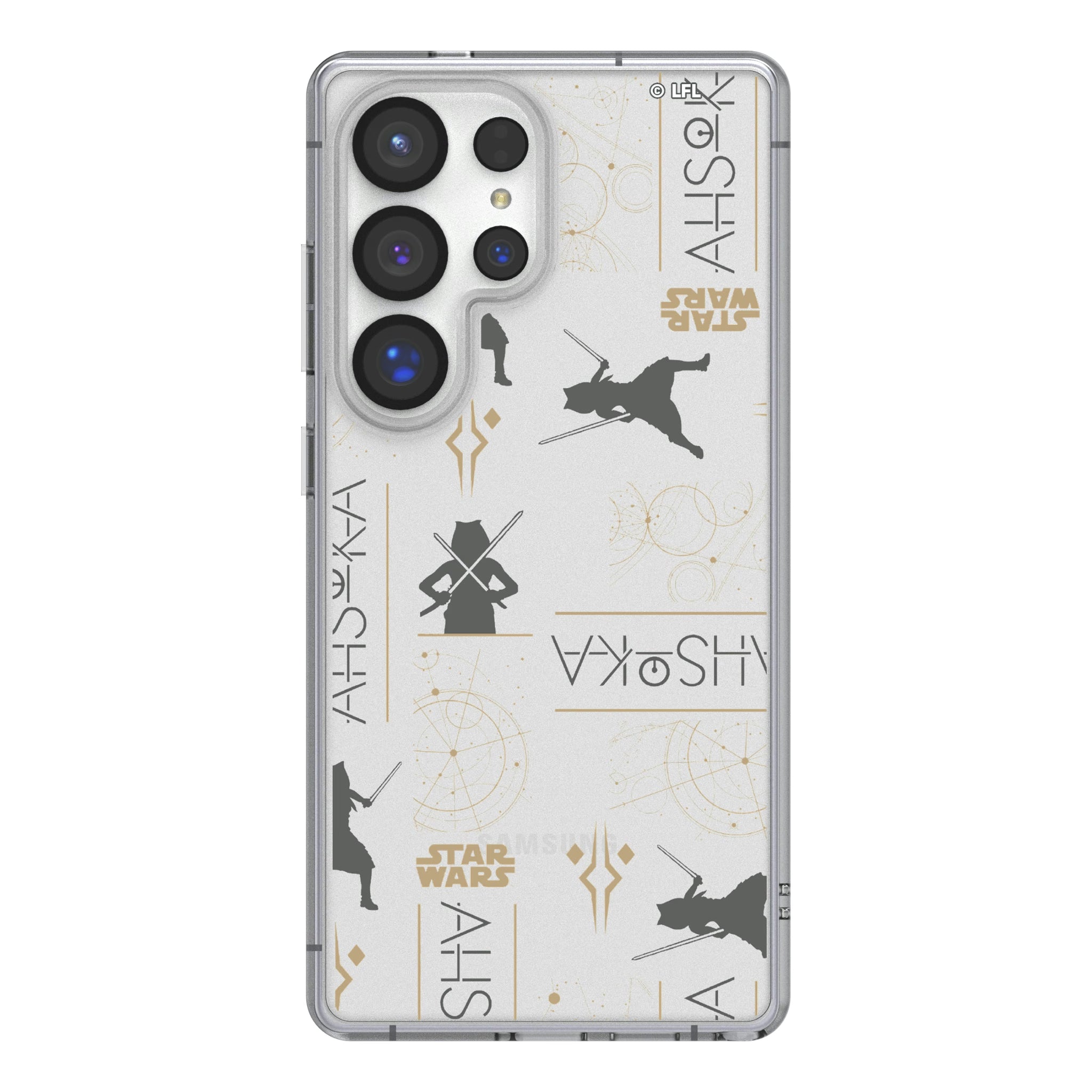 Star Wars Ahsoka Pattern Galaxy Clear Phone Case for Samsung Galaxy