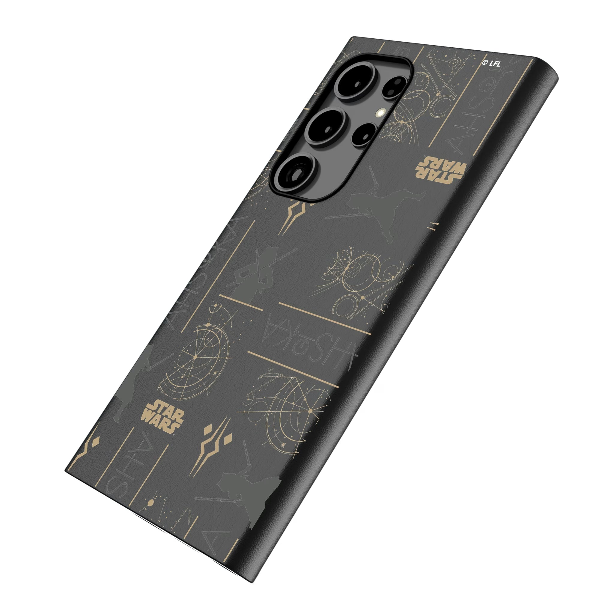 Star Wars Ahsoka Pattern Galaxy MagSafe Compatible Phone Case for Samsung Galaxy - Isometric View