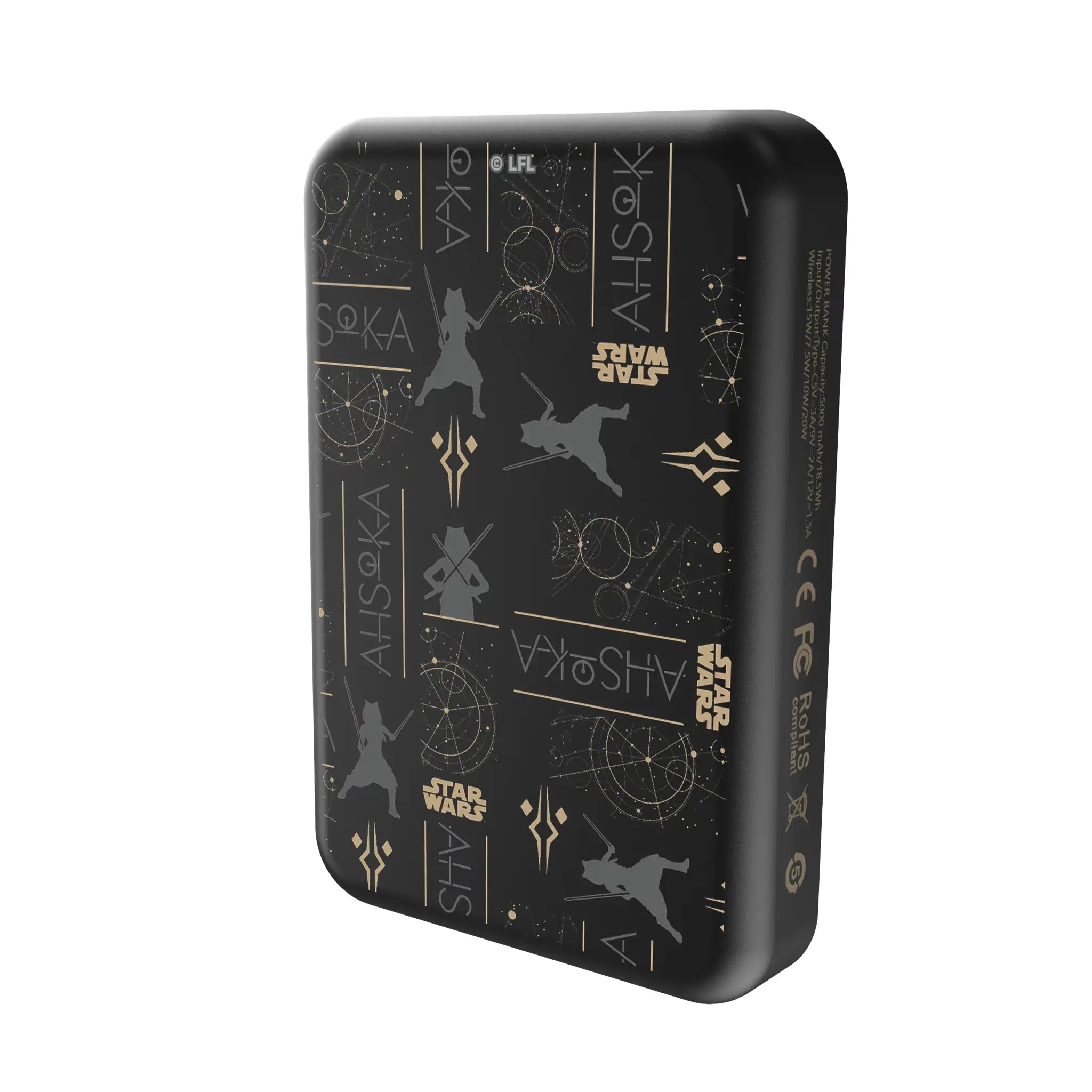 Star Wars Ahsoka Pattern Wireless Mag Power Bank
