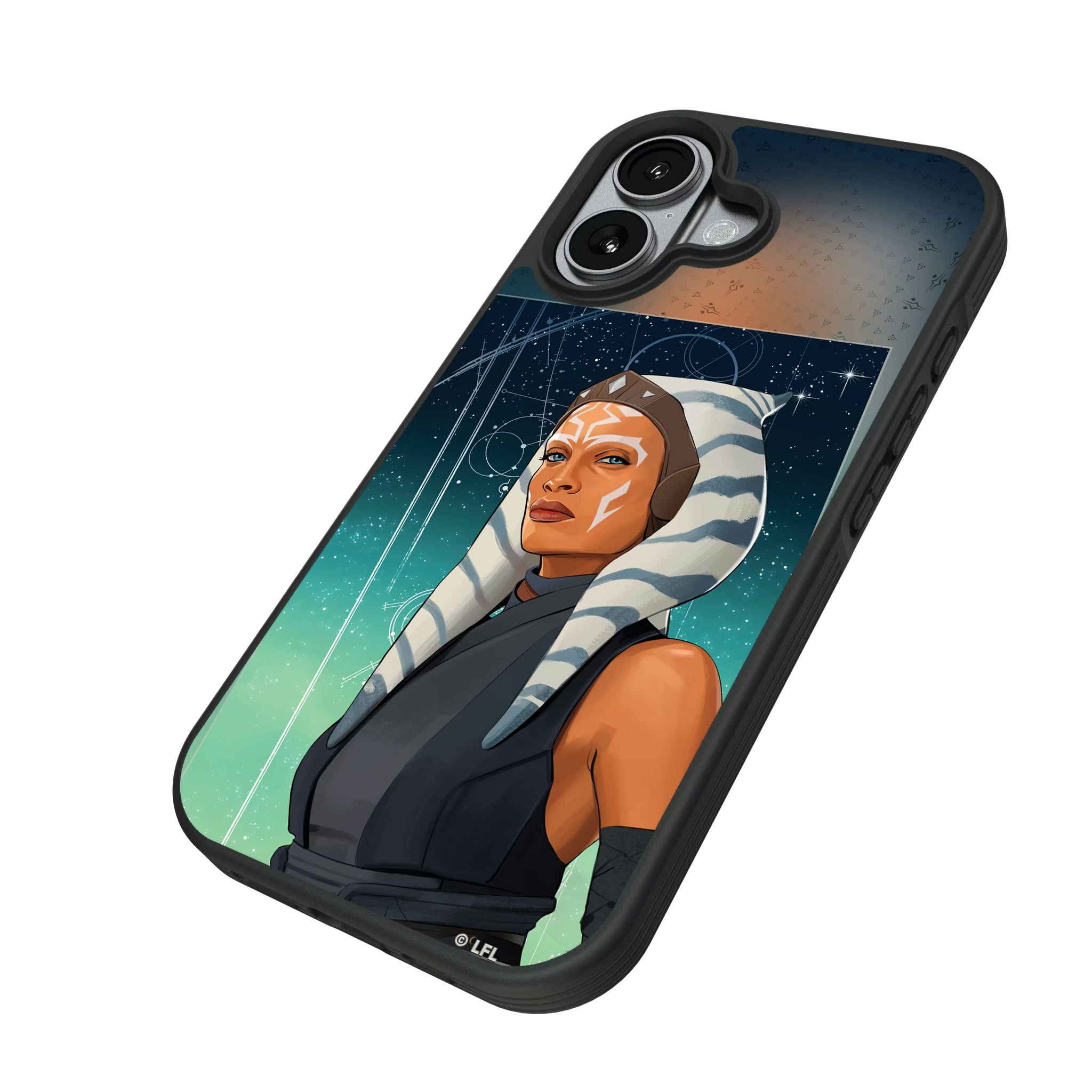 Star Wars Ahsoka Portrait iPhone Bump Phone Case for Apple iPhone - Isometric View#Device_iPhone 17