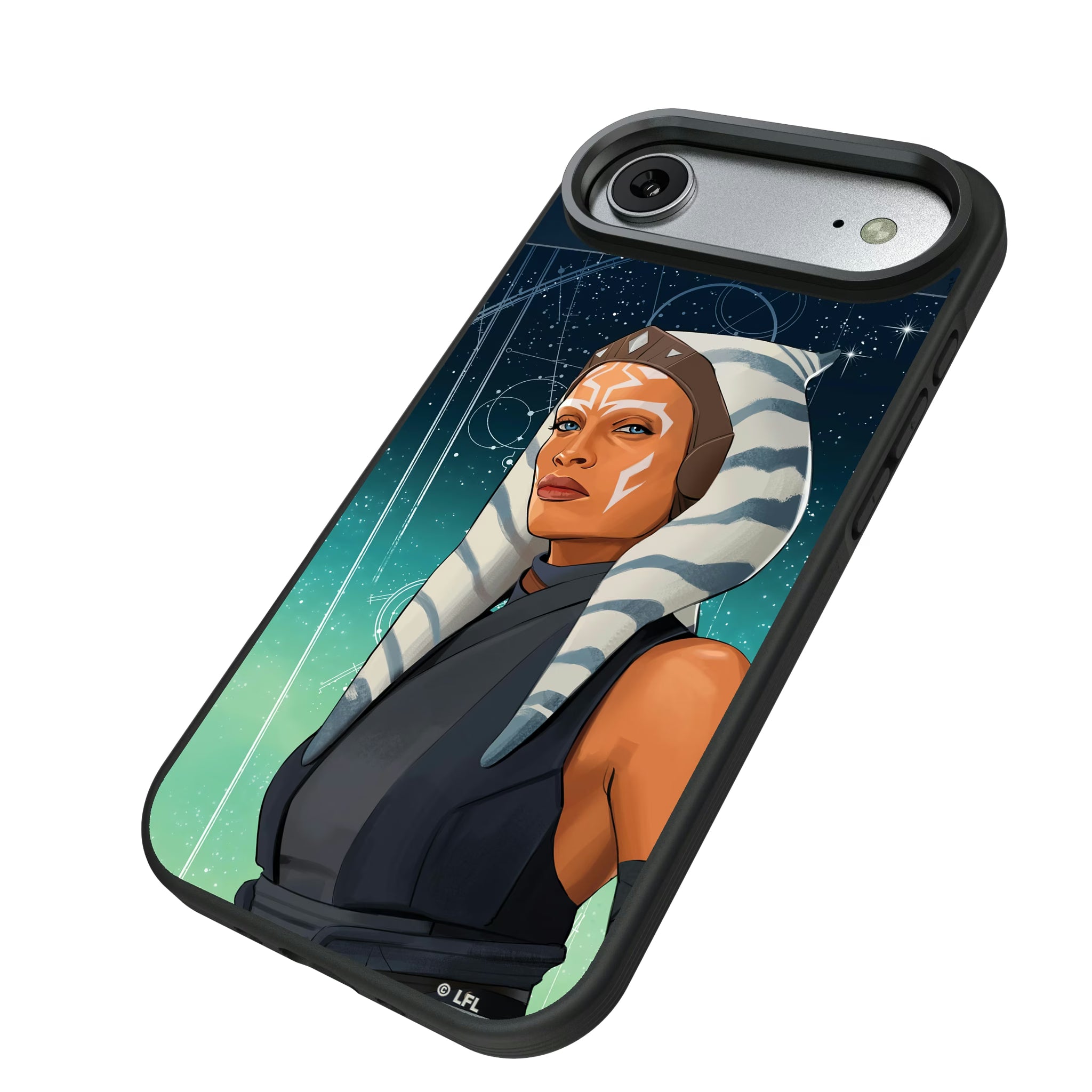 Star Wars Ahsoka Portrait iPhone Bump Phone Case for Apple iPhone - Isometric View#Device_iPhone Air