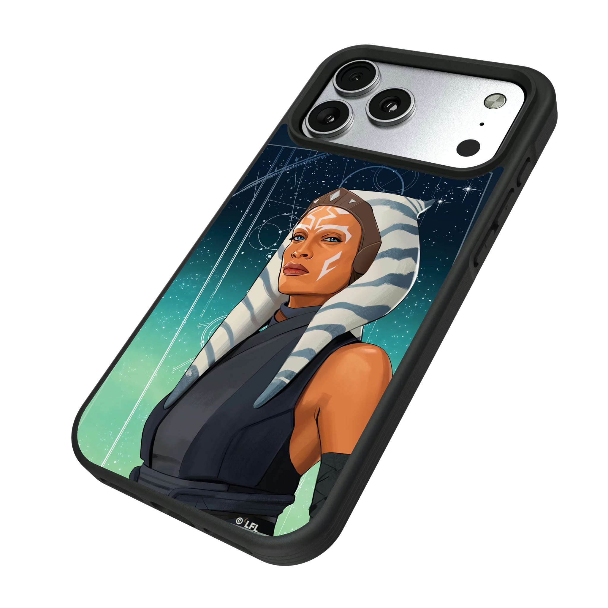 Star Wars Ahsoka Portrait iPhone Bump Phone Case for Apple iPhone - Isometric View#Device_iPhone 17 Pro Max