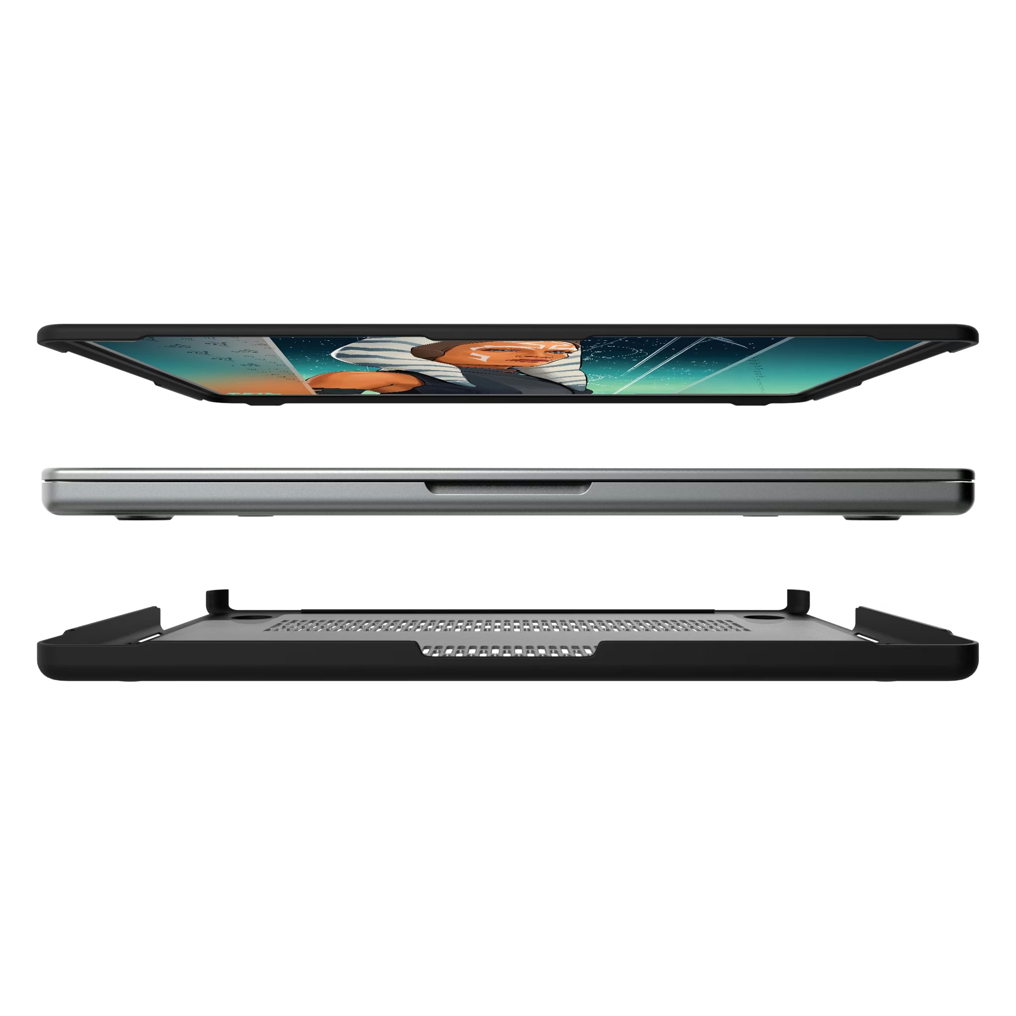 Star Wars Ahsoka Portrait MacBook Laptop Case for Apple MacBook#Device_MacBook Pro (14-inch, 2021) / MacBook Pro (14-inch, 2023) / MacBook Pro (14-inch, 2024)