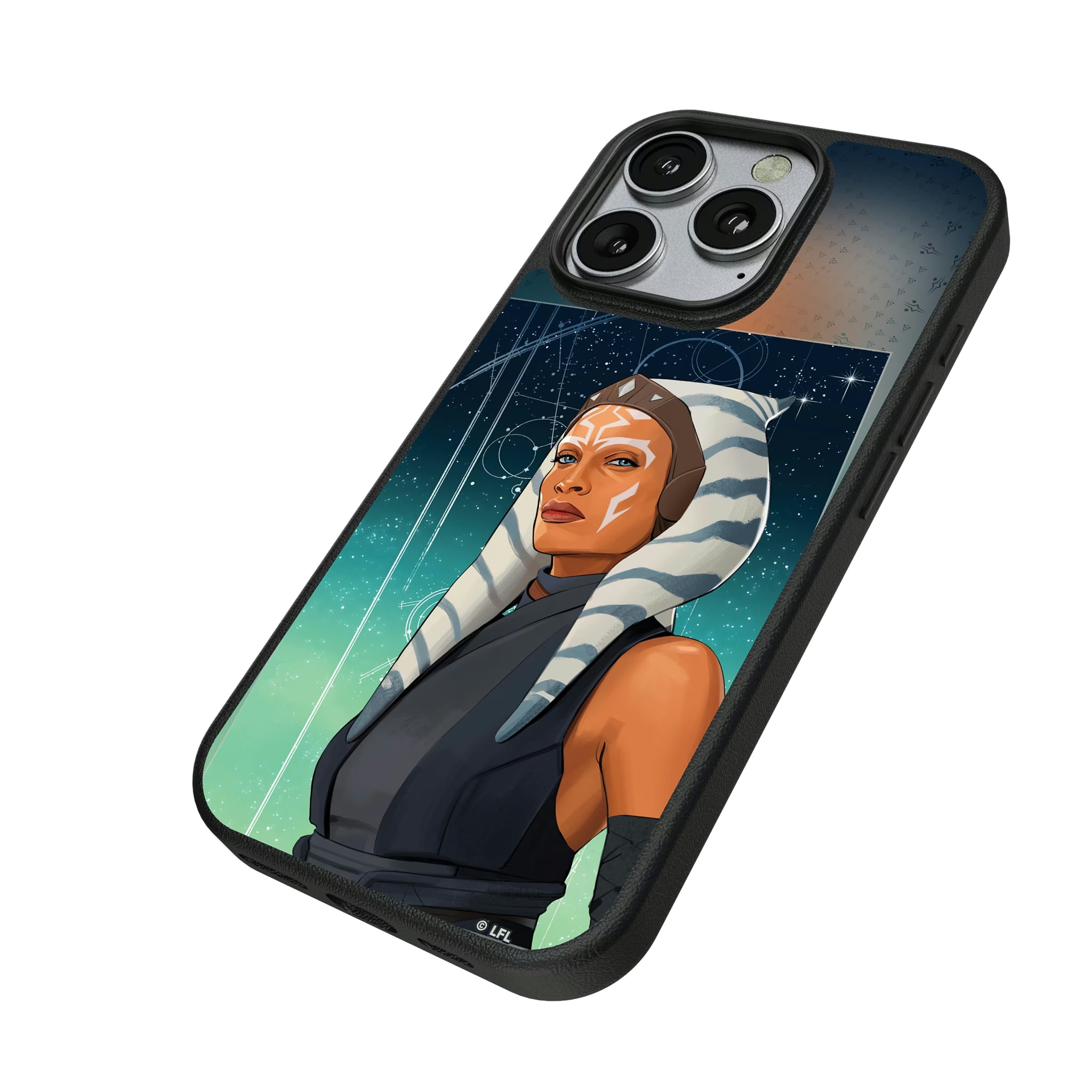 Star Wars Ahsoka Portrait iPhone MagSafe Compatible Phone Case for Apple iPhone - Isometric View