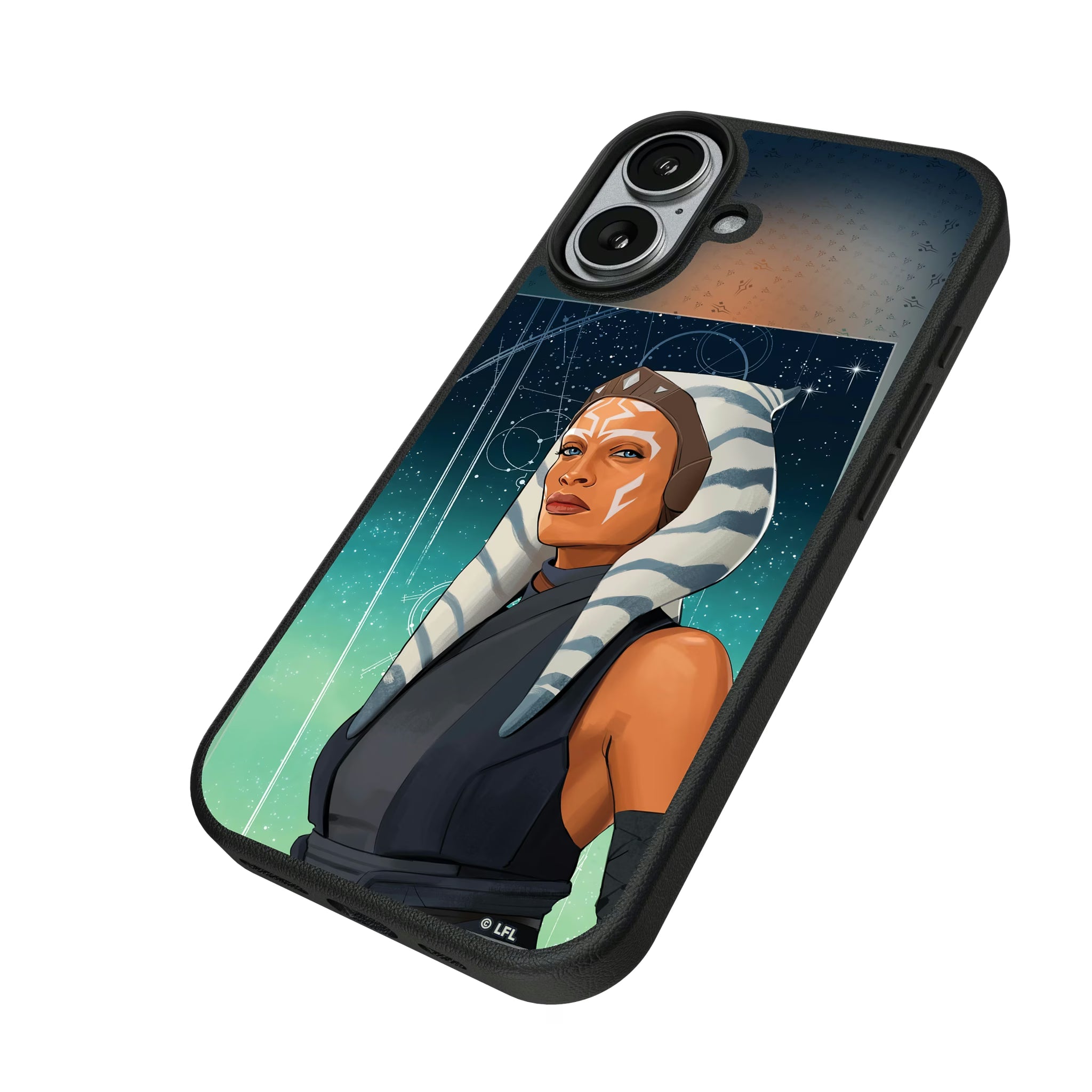 Star Wars Ahsoka Portrait iPhone MagSafe Compatible Phone Case for Apple iPhone - Isometric View#Device_iPhone 17