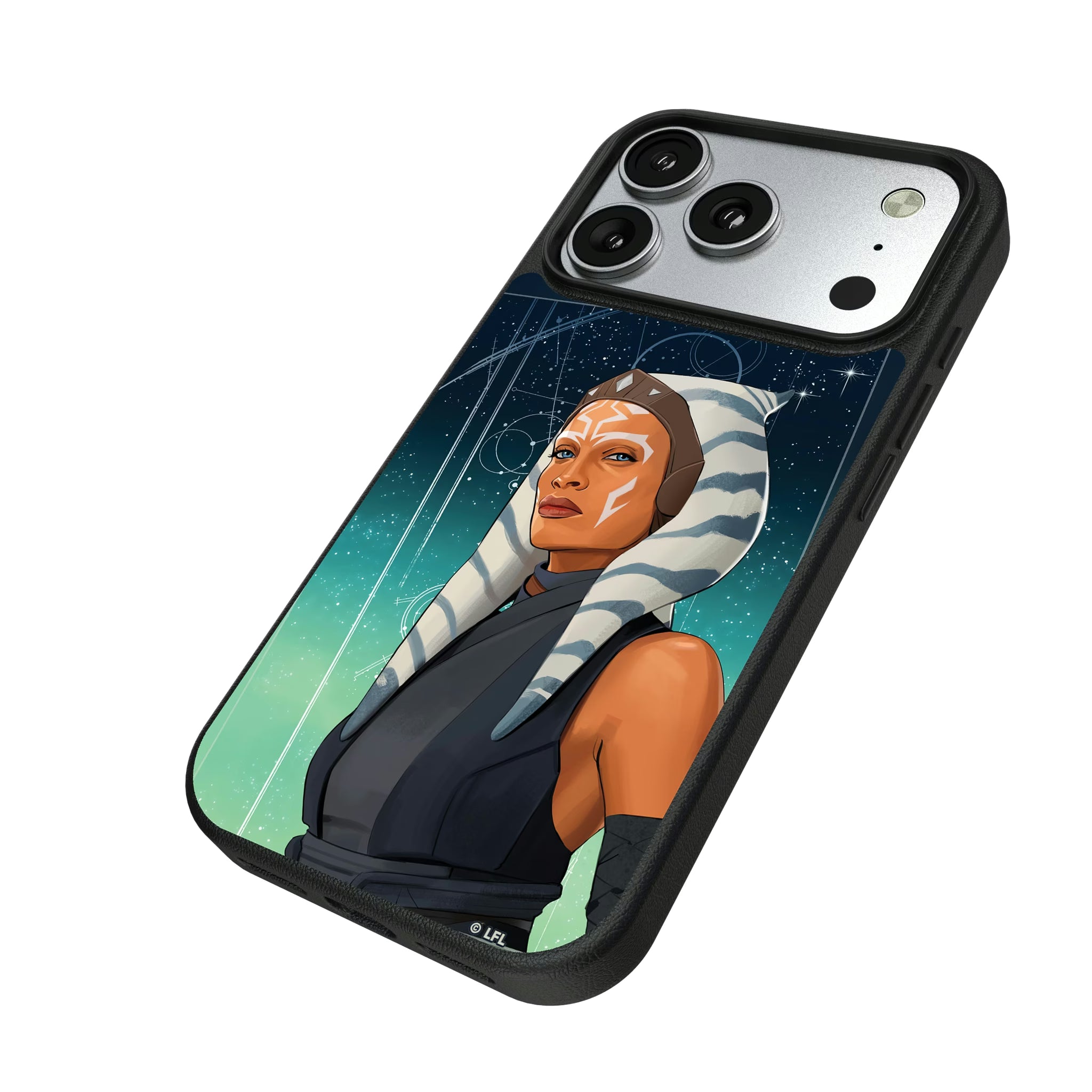 Star Wars Ahsoka Portrait iPhone MagSafe Compatible Phone Case for Apple iPhone - Isometric View#Device_iPhone 17 Pro