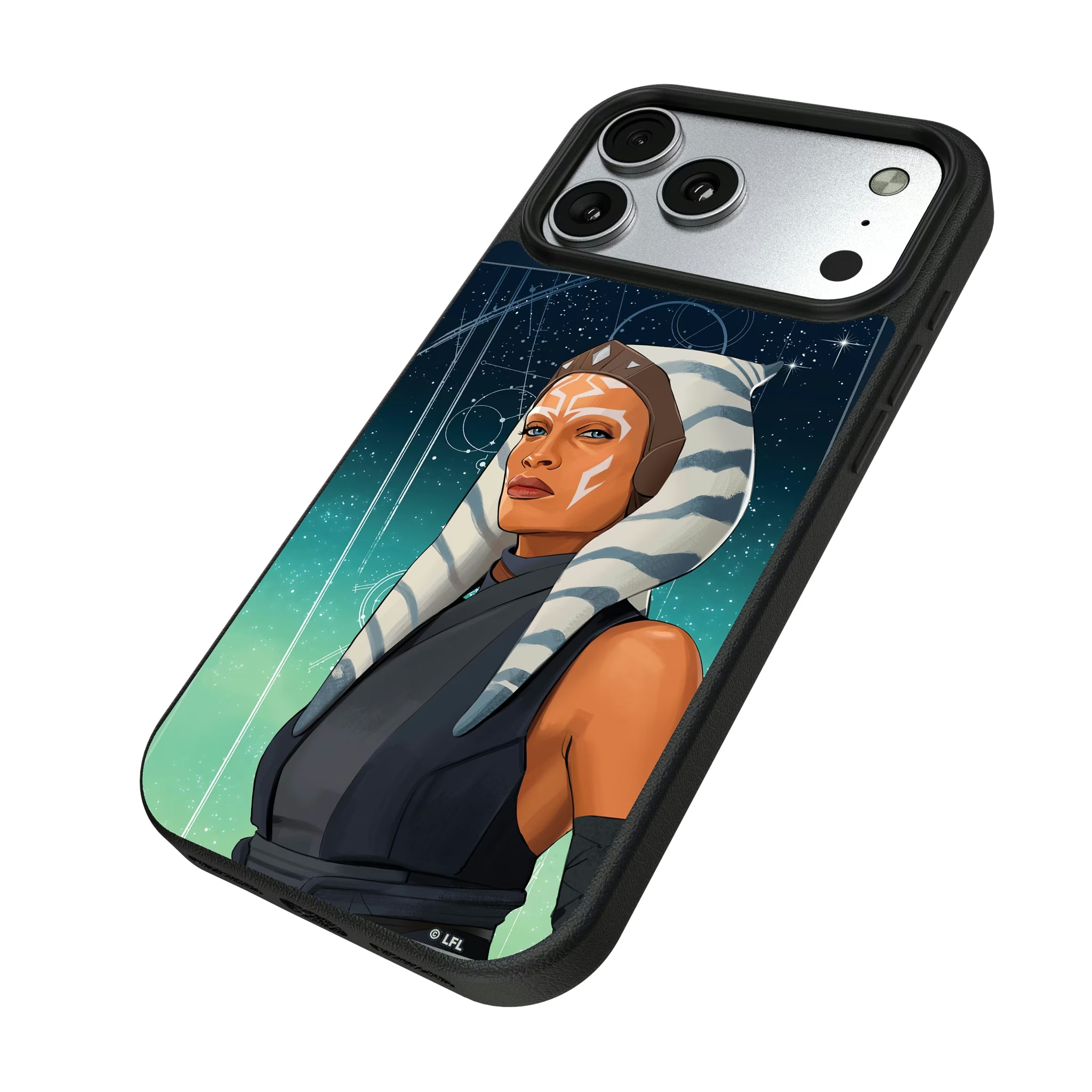 Star Wars Ahsoka Portrait iPhone MagSafe Compatible Phone Case for Apple iPhone - Isometric View#Device_iPhone 17 Pro Max
