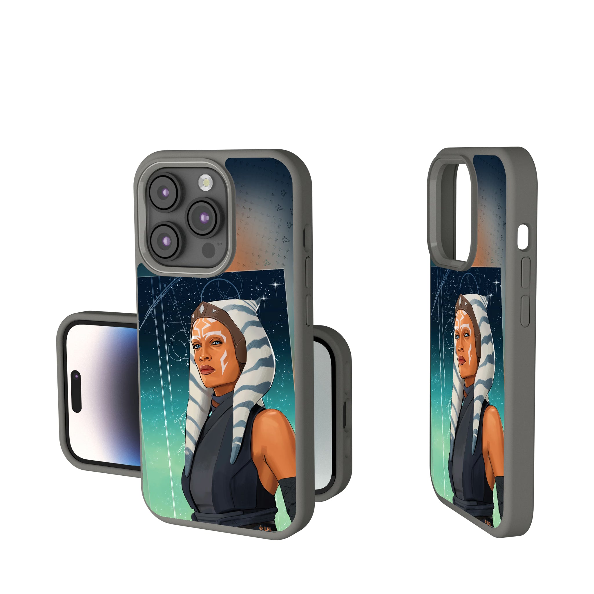 Star Wars Ahsoka Portrait iPhone Soft Touch Phone Case for Apple iPhone