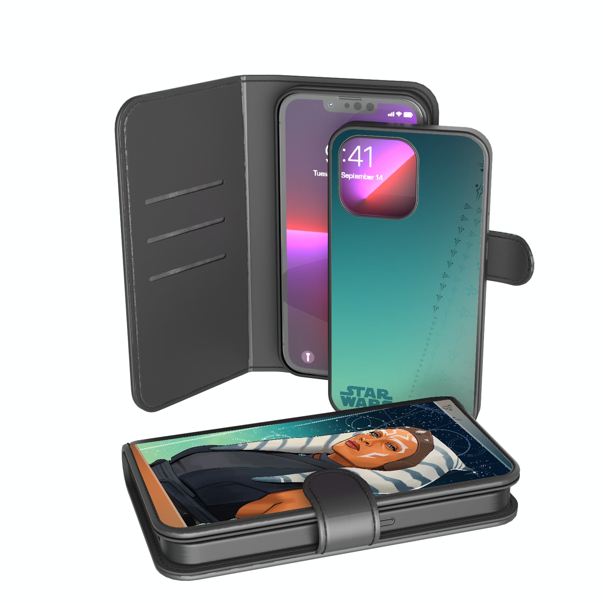 Star Wars Ahsoka Portrait iPhone Wallet Phone Case for Apple iPhone