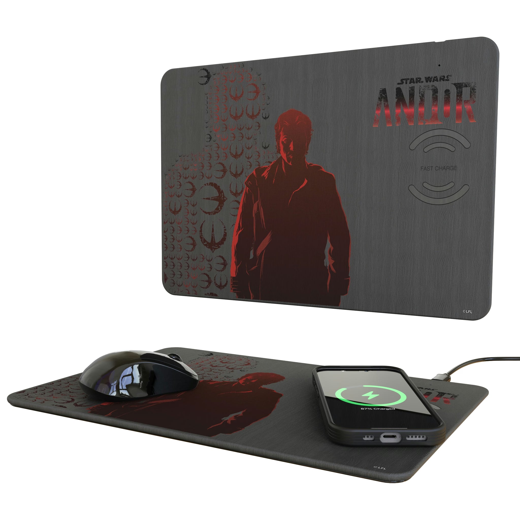 Star Wars Andor Quadratic 15-Watt Wireless Charger and Mouse Pad