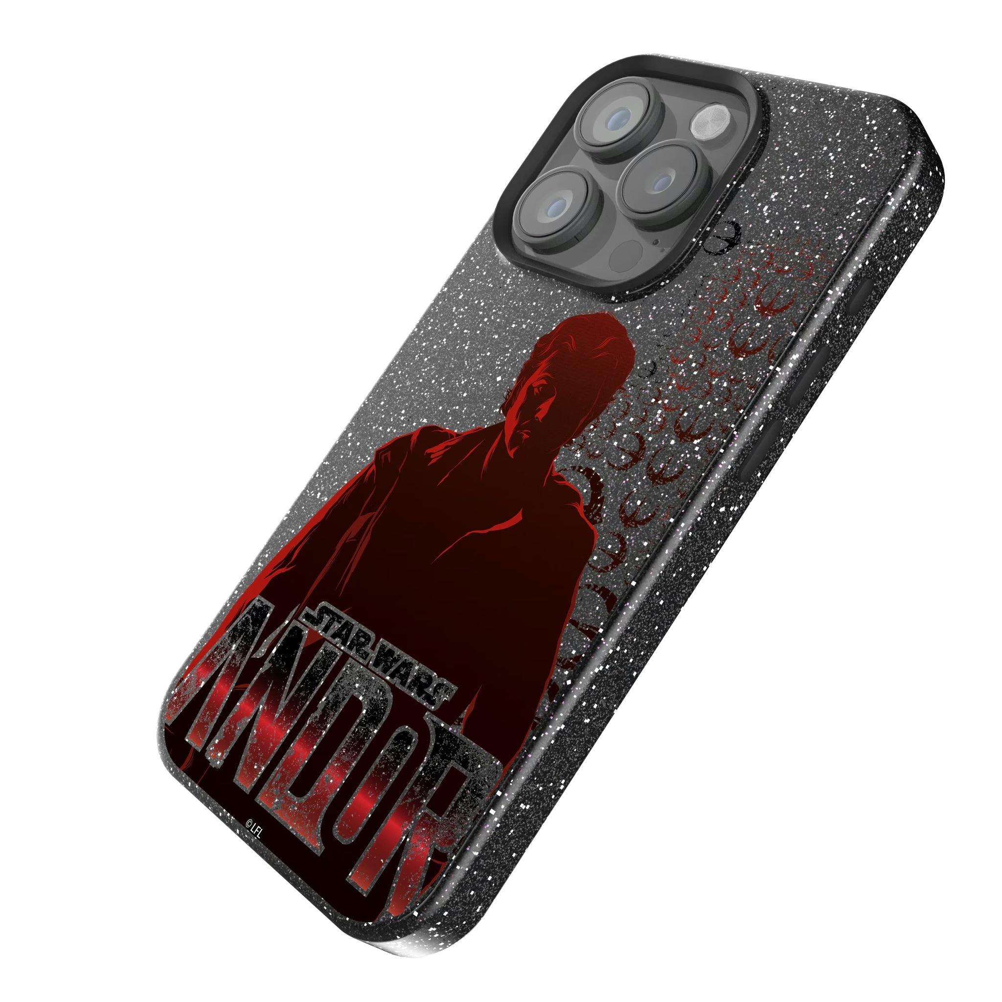 Star Wars Andor Quadratic iPhone Bling Phone Case for Apple iPhone - Isometric View