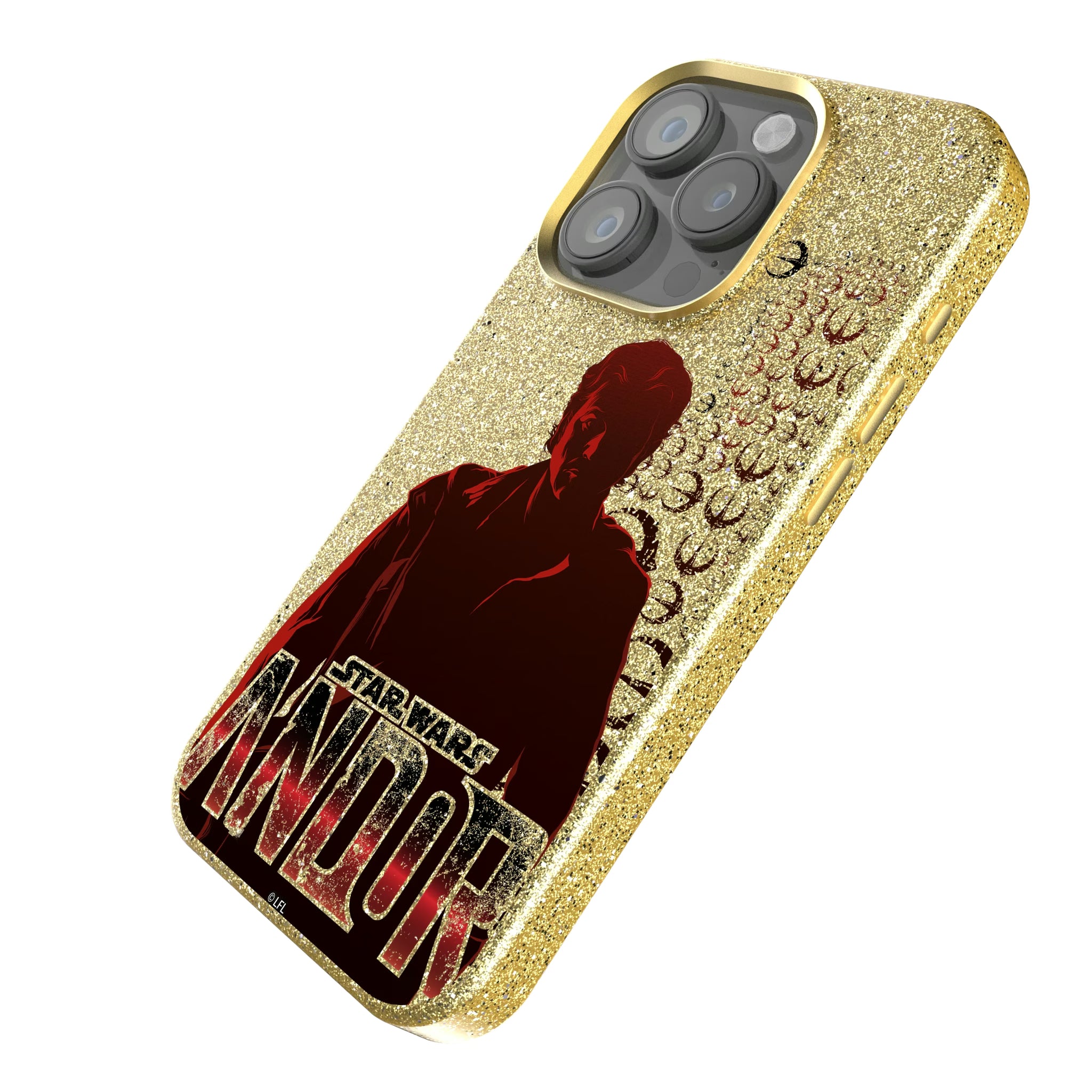 Star Wars Andor Quadratic iPhone Bling Phone Case for Apple iPhone - Isometric View