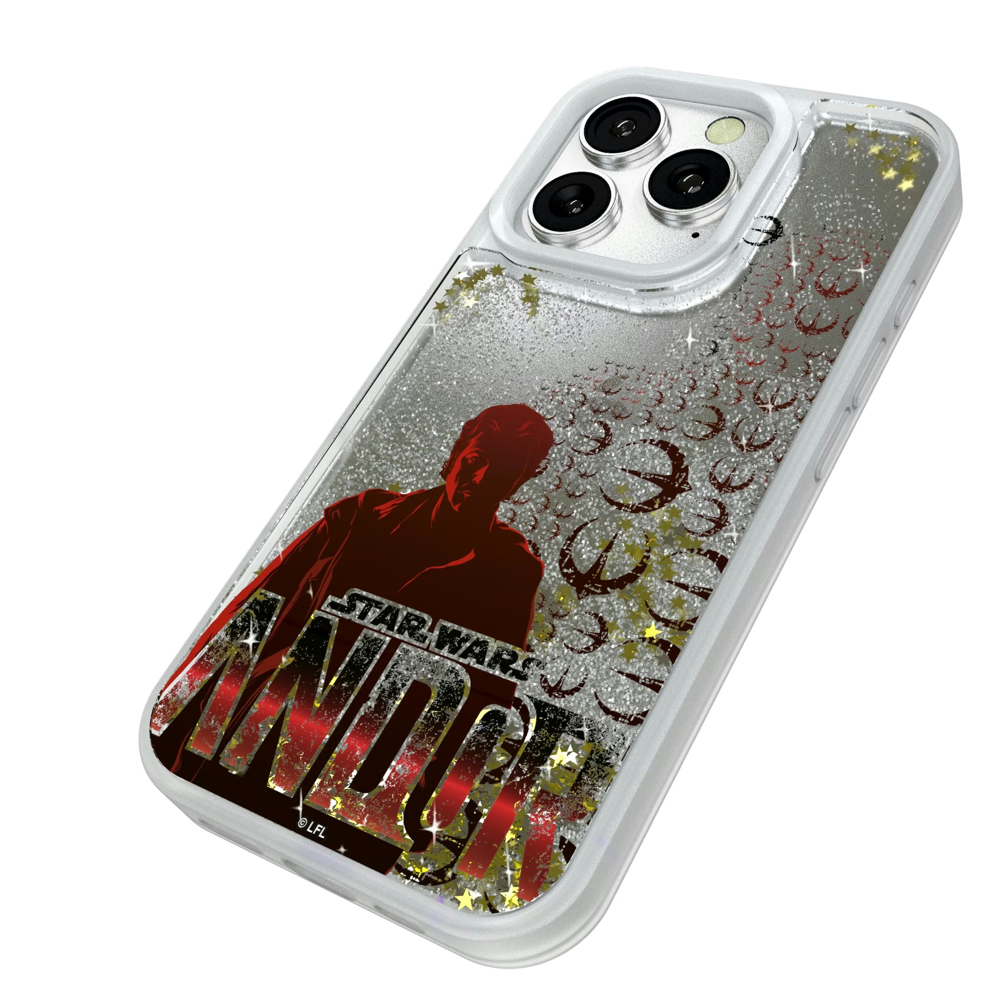 Star Wars Andor Quadratic iPhone Glitter Phone Case for Apple iPhone - Isometric View#Device_iPhone 16 Pro