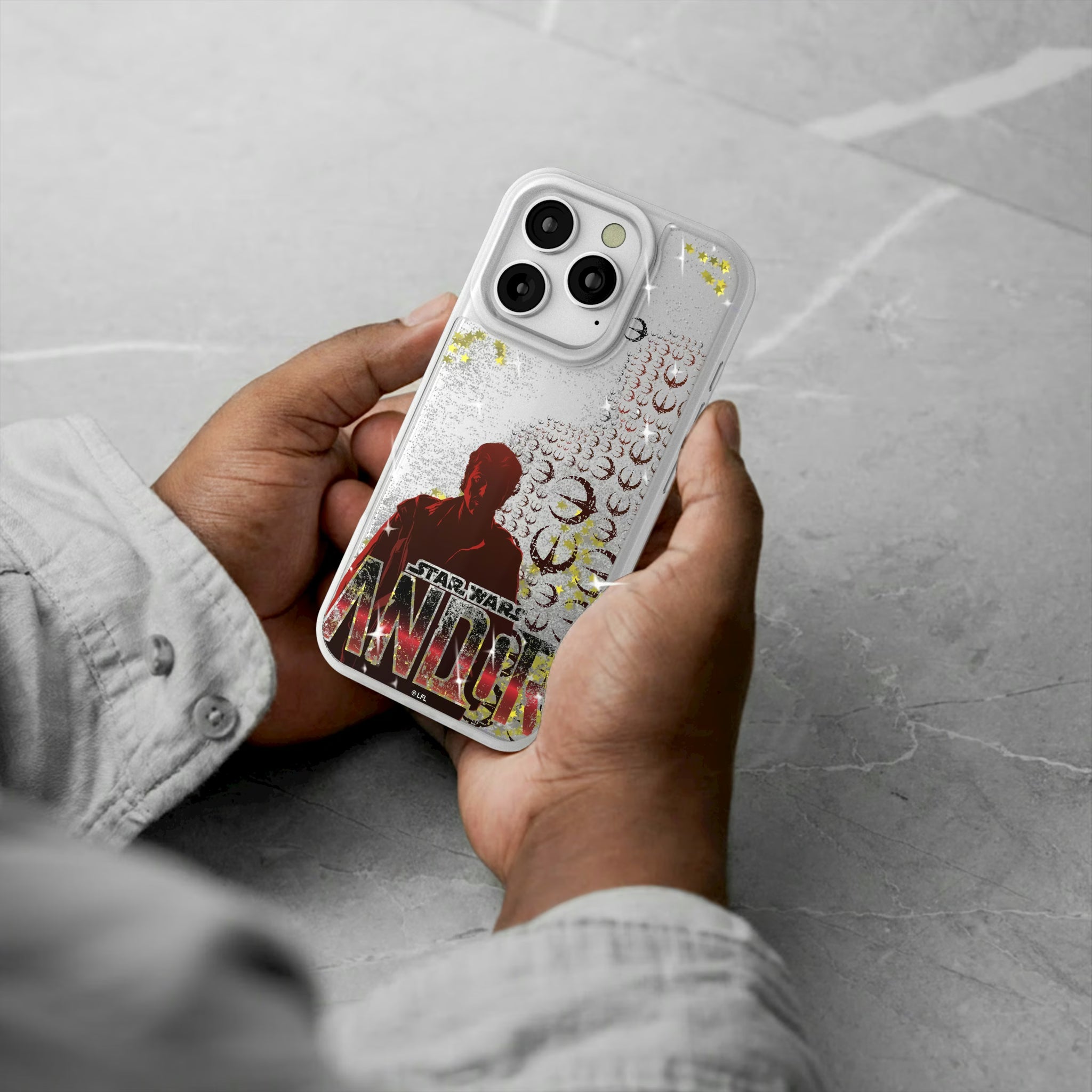 Star Wars Andor Quadratic iPhone Glitter Phone Case for Apple iPhone - Lifestyle#Device_iPhone 16 Pro