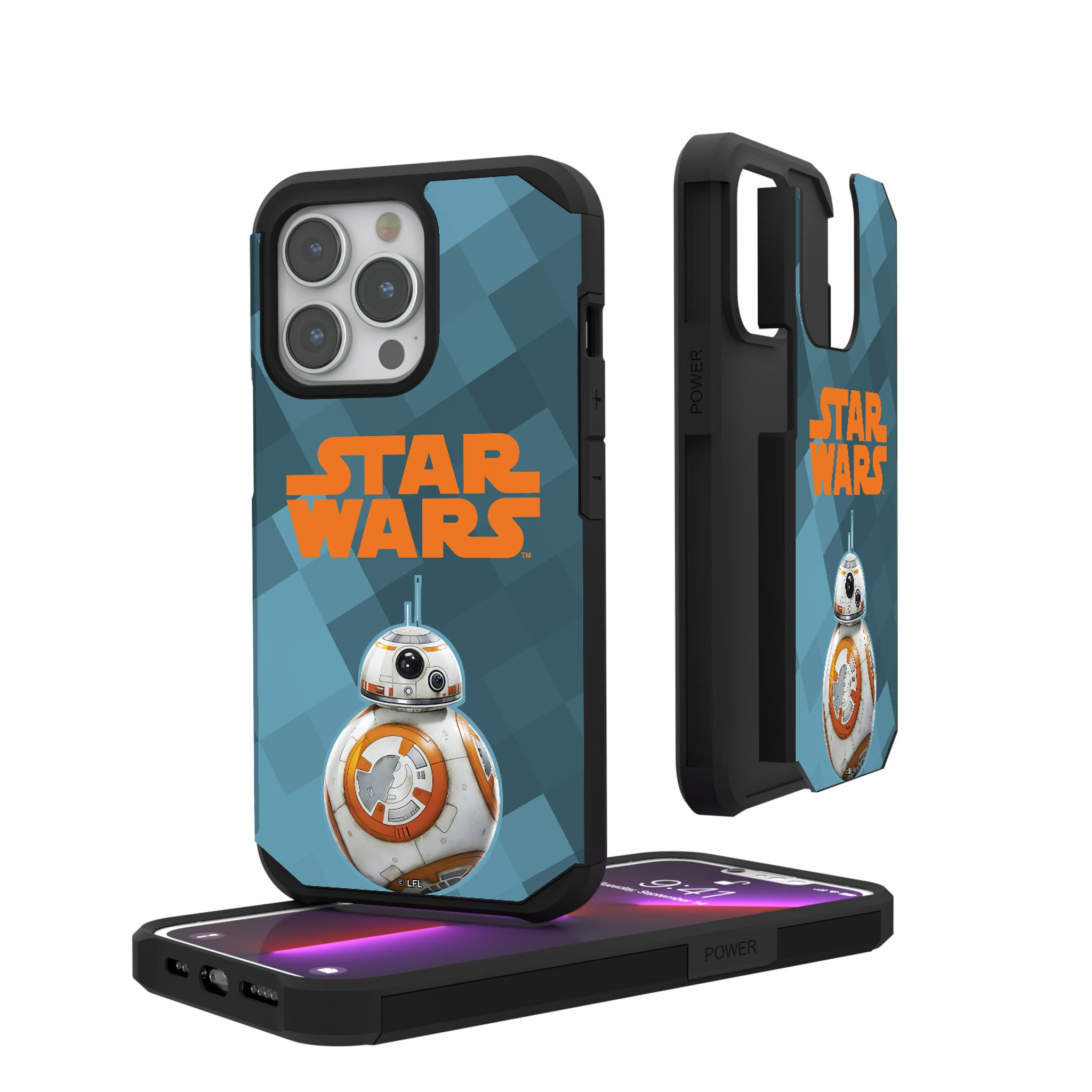 Star Wars BB-8 Color Block iPhone Rugged Phone Case for Apple iPhone#Device_iPhone 13 Pro