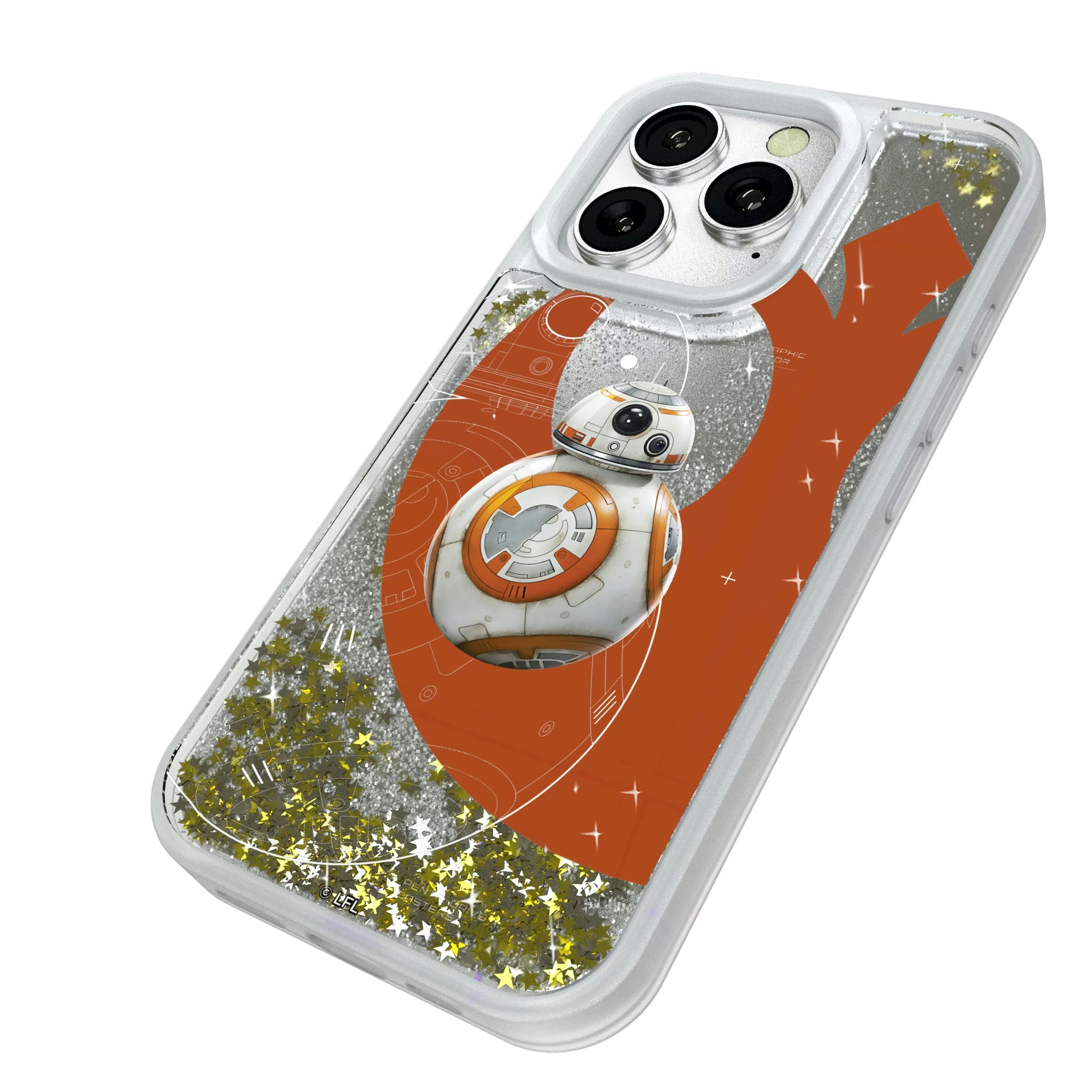 Star Wars BB-8 FactionTech iPhone Glitter Phone Case for Apple iPhone - Isometric View#Device_iPhone 16 Pro