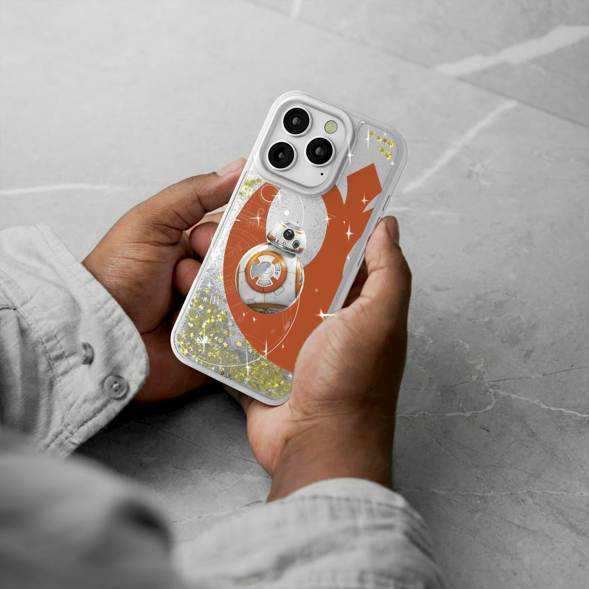 Star Wars BB-8 FactionTech iPhone Glitter Phone Case for Apple iPhone - Lifestyle#Device_iPhone 16 Pro