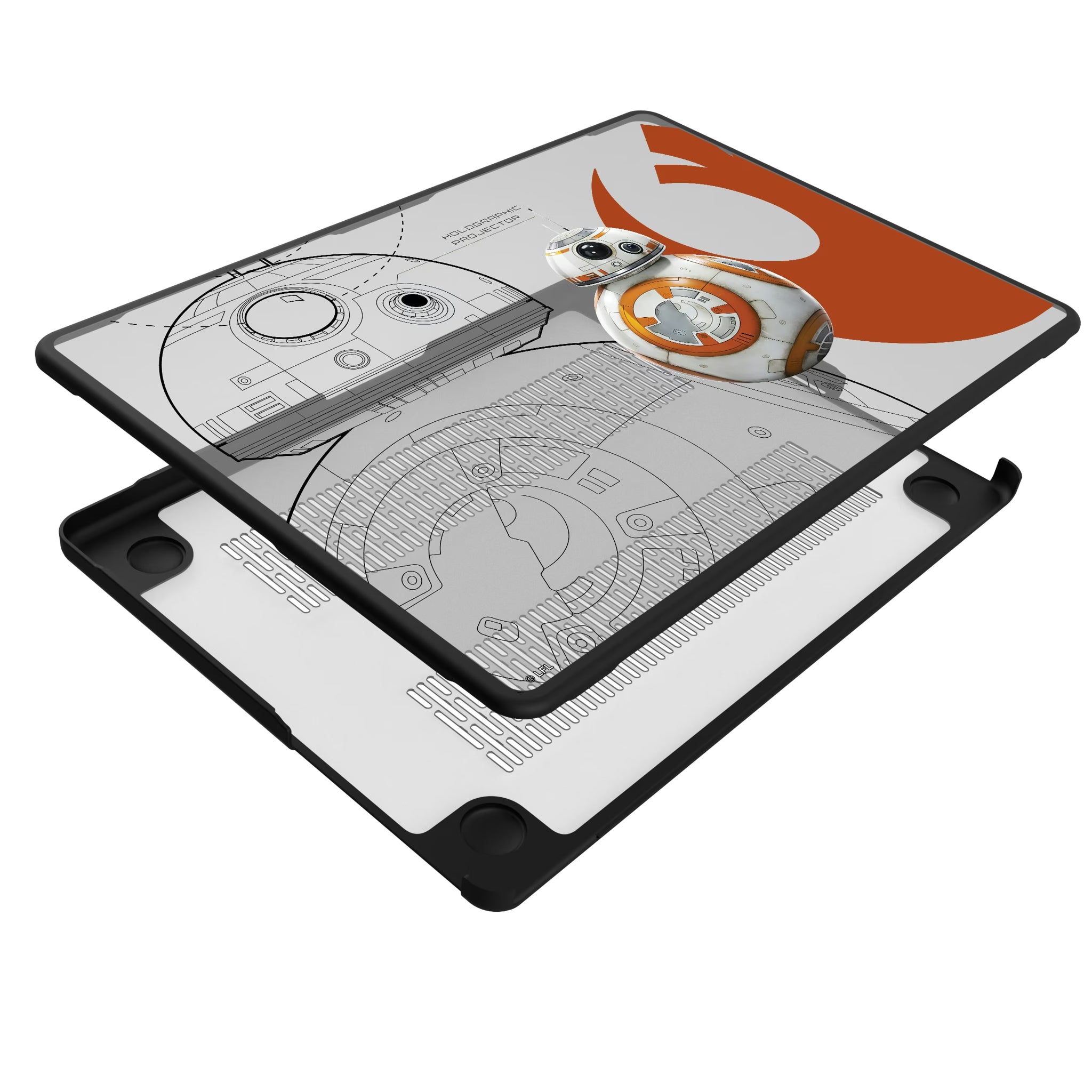 Star Wars BB-8 FactionTech MacBook Laptop Case for Apple MacBook - Isometric View#Device_MacBook Pro (14-inch, 2021) / MacBook Pro (14-inch, 2023) / MacBook Pro (14-inch, 2024)