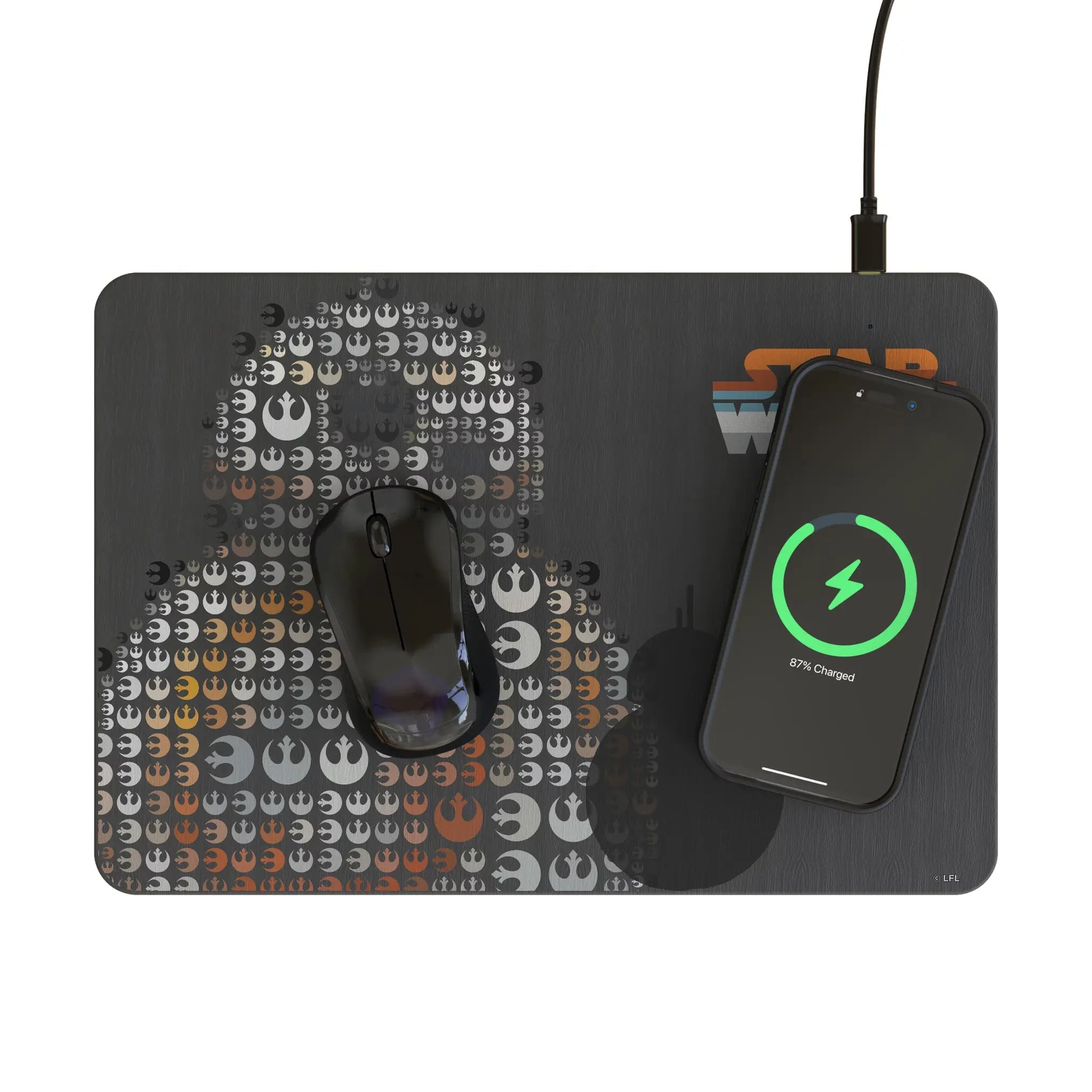 Star Wars BB-8 Quadratic 15-Watt Wireless Charger and Mouse Pad - Lifestyle