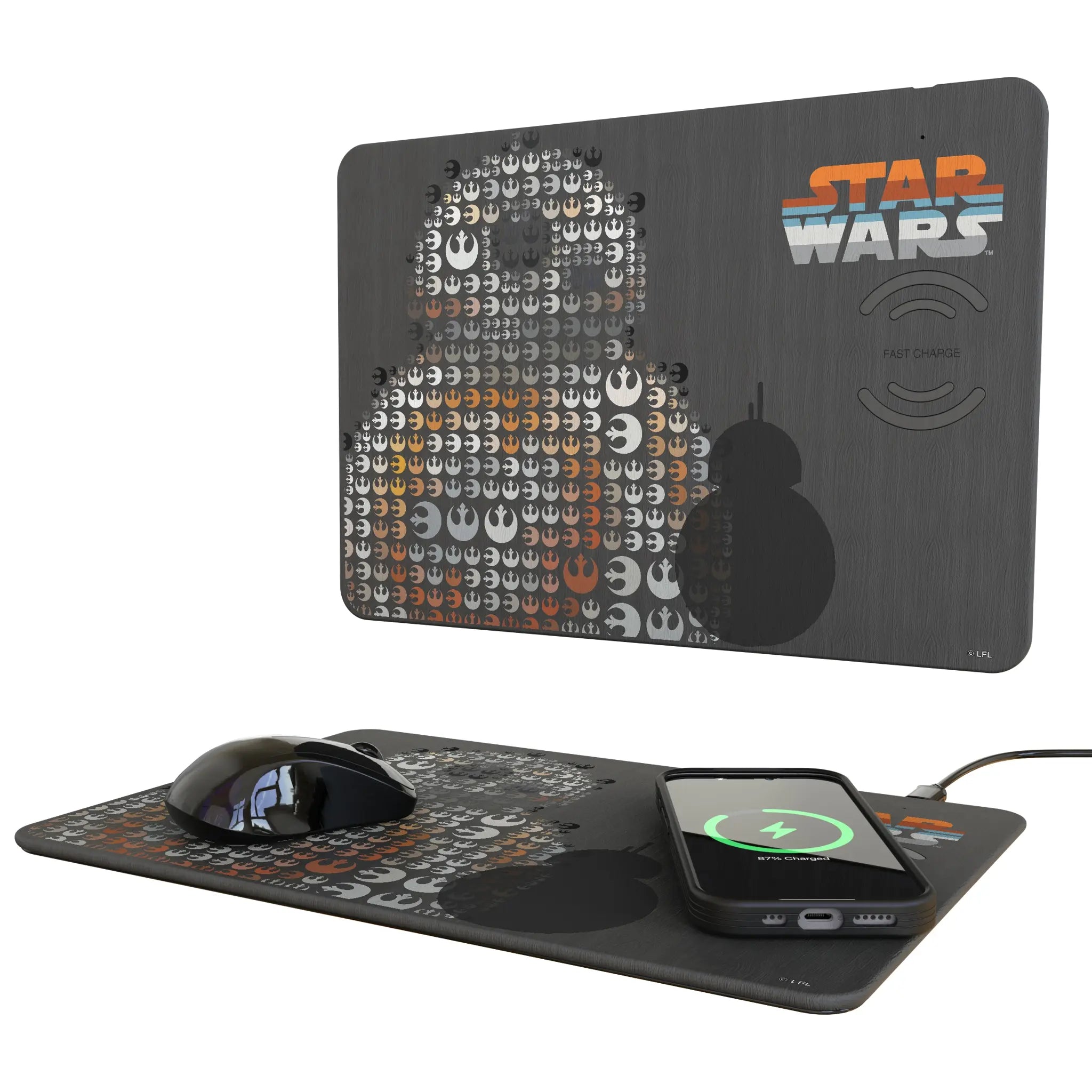 Star Wars BB-8 Quadratic 15-Watt Wireless Charger and Mouse Pad