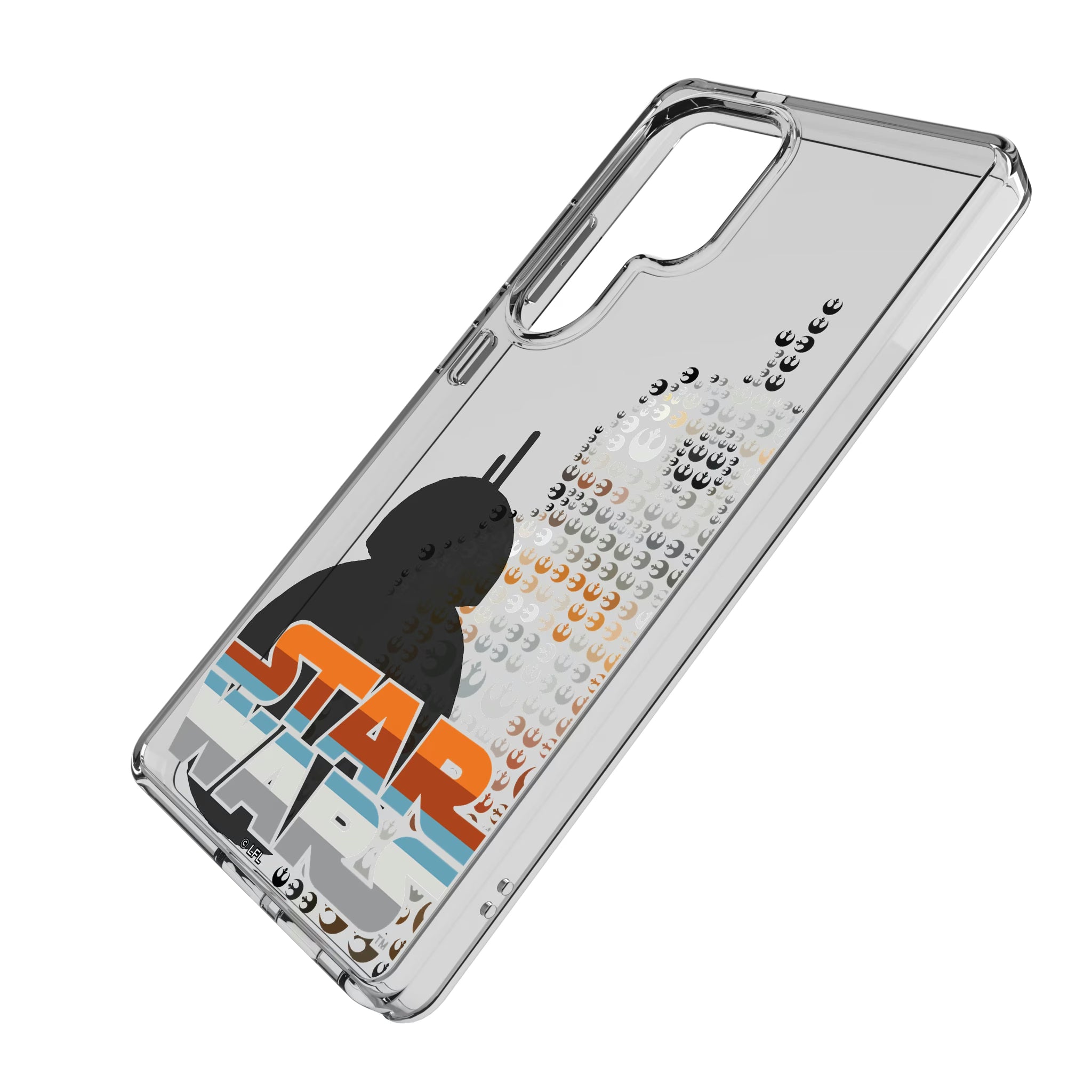 Star Wars BB-8 Quadratic Galaxy Clear Phone Case for Samsung Galaxy - Isometric View
