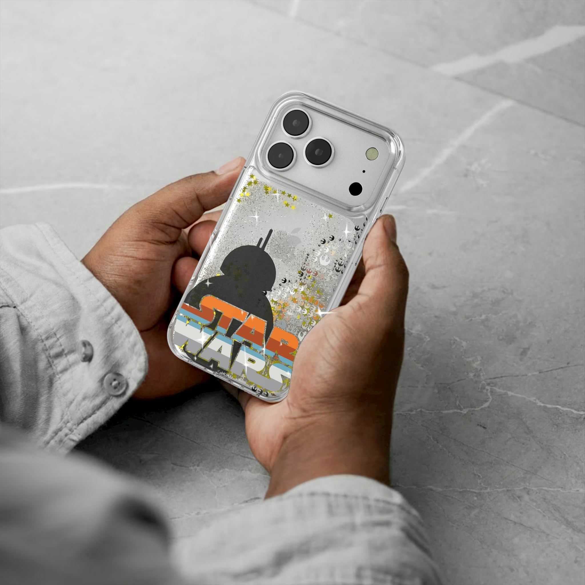 Star Wars BB-8 Quadratic iPhone Glitter Phone Case for Apple iPhone - Lifestyle#Device_iPhone 16 Pro