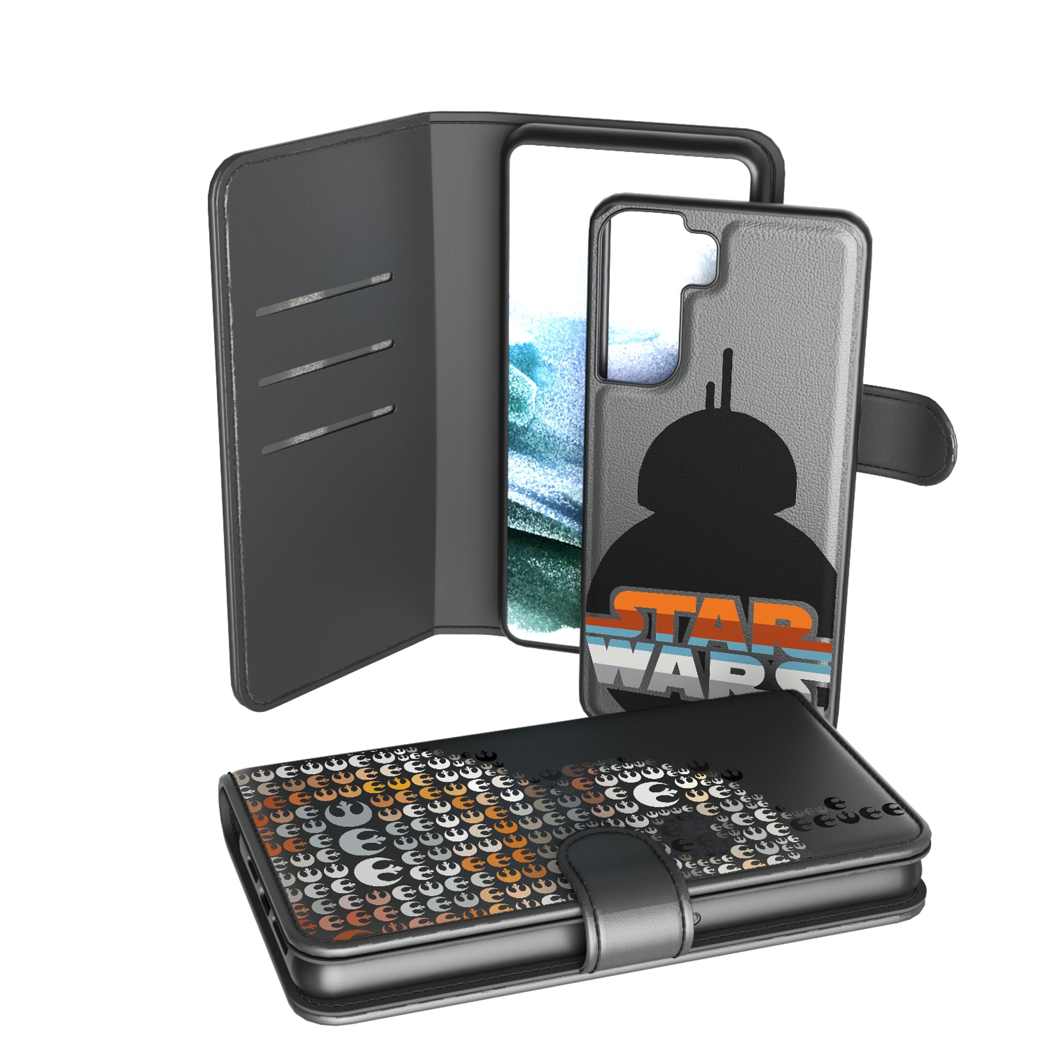 Star Wars BB-8 Quadratic Galaxy Wallet Phone Case for Samsung Galaxy