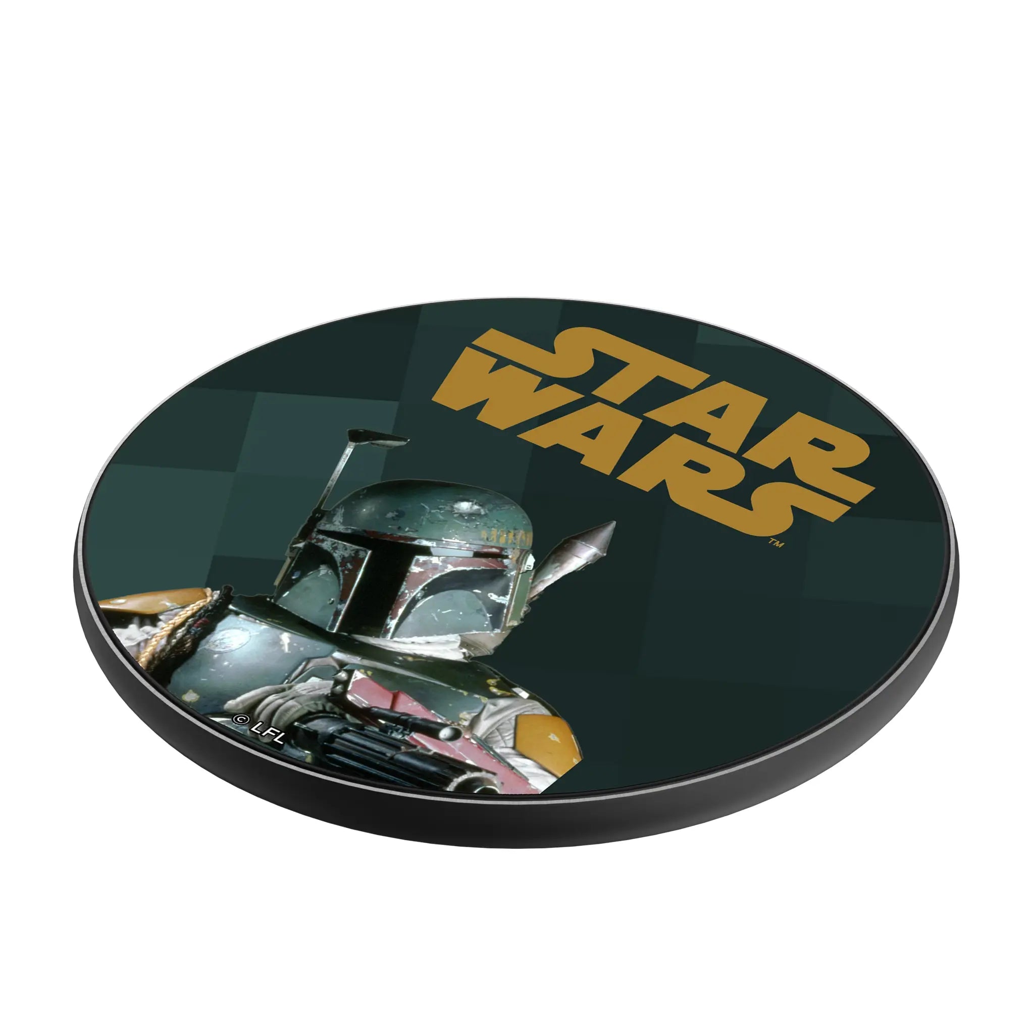 Star Wars Boba Fett Color Block 15-Watt Wireless Charger - Isometric View
