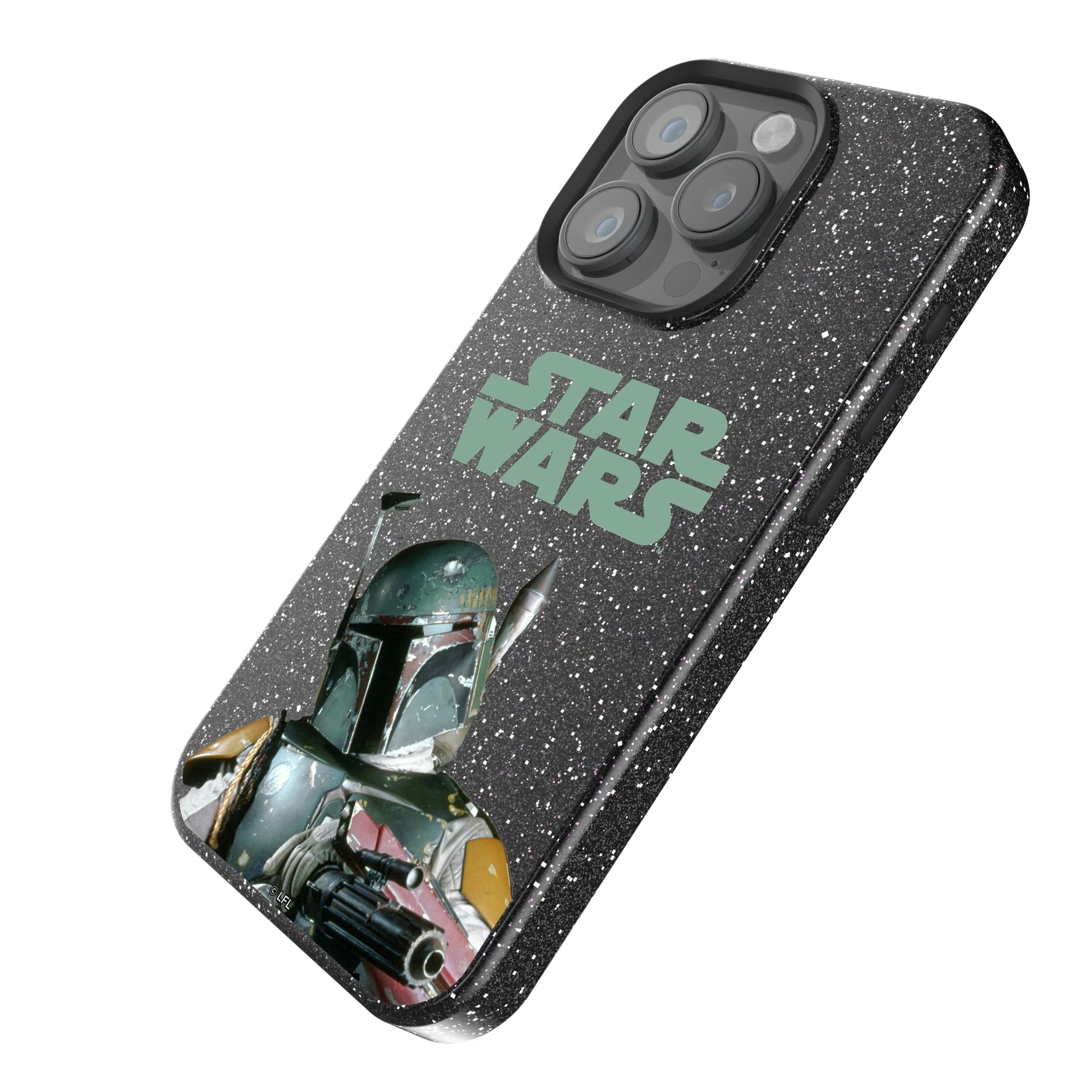 Star Wars Boba Fett Color Block iPhone Bling Phone Case for Apple iPhone - Isometric View