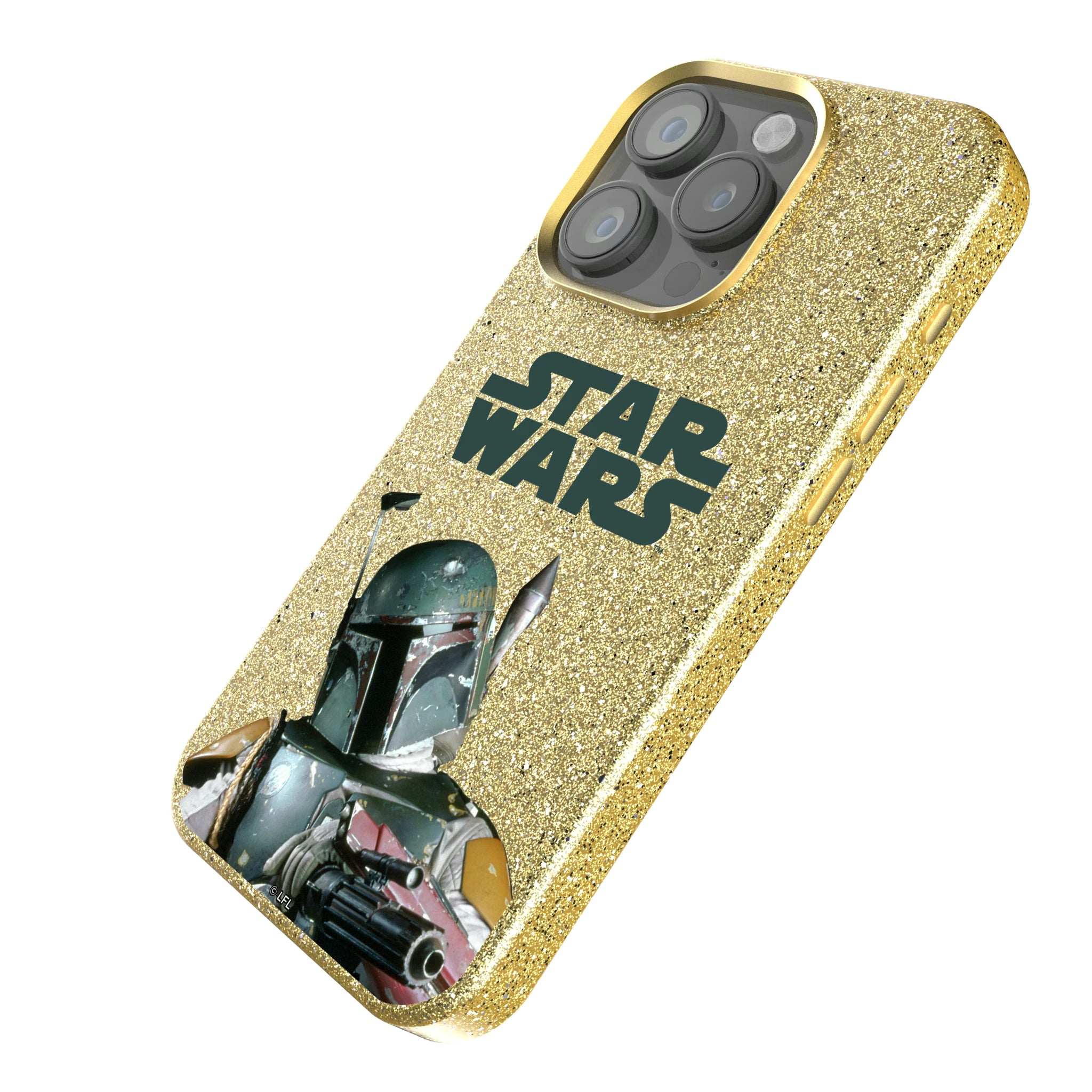 Star Wars Boba Fett Color Block iPhone Bling Phone Case for Apple iPhone - Isometric View