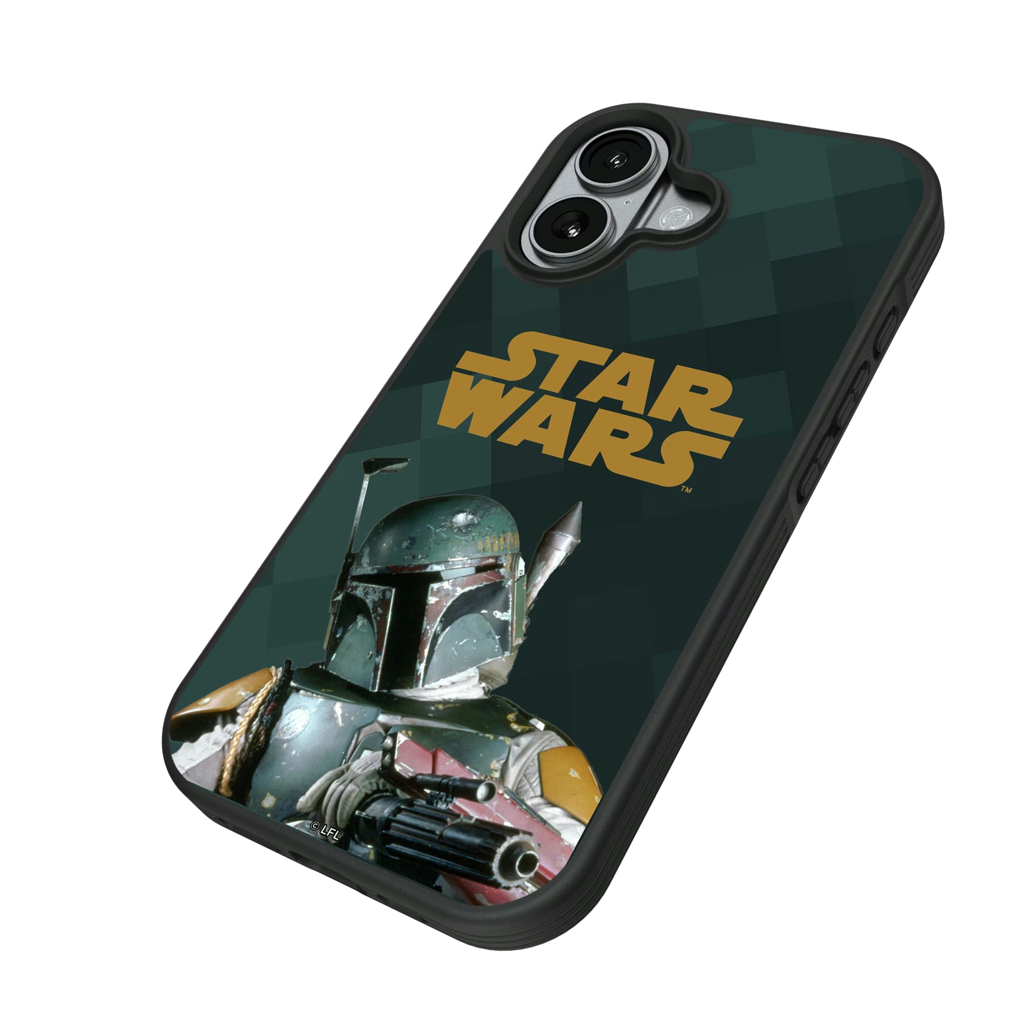 Star Wars Boba Fett Color Block iPhone Bump Phone Case for Apple iPhone - Isometric View#Device_iPhone 17