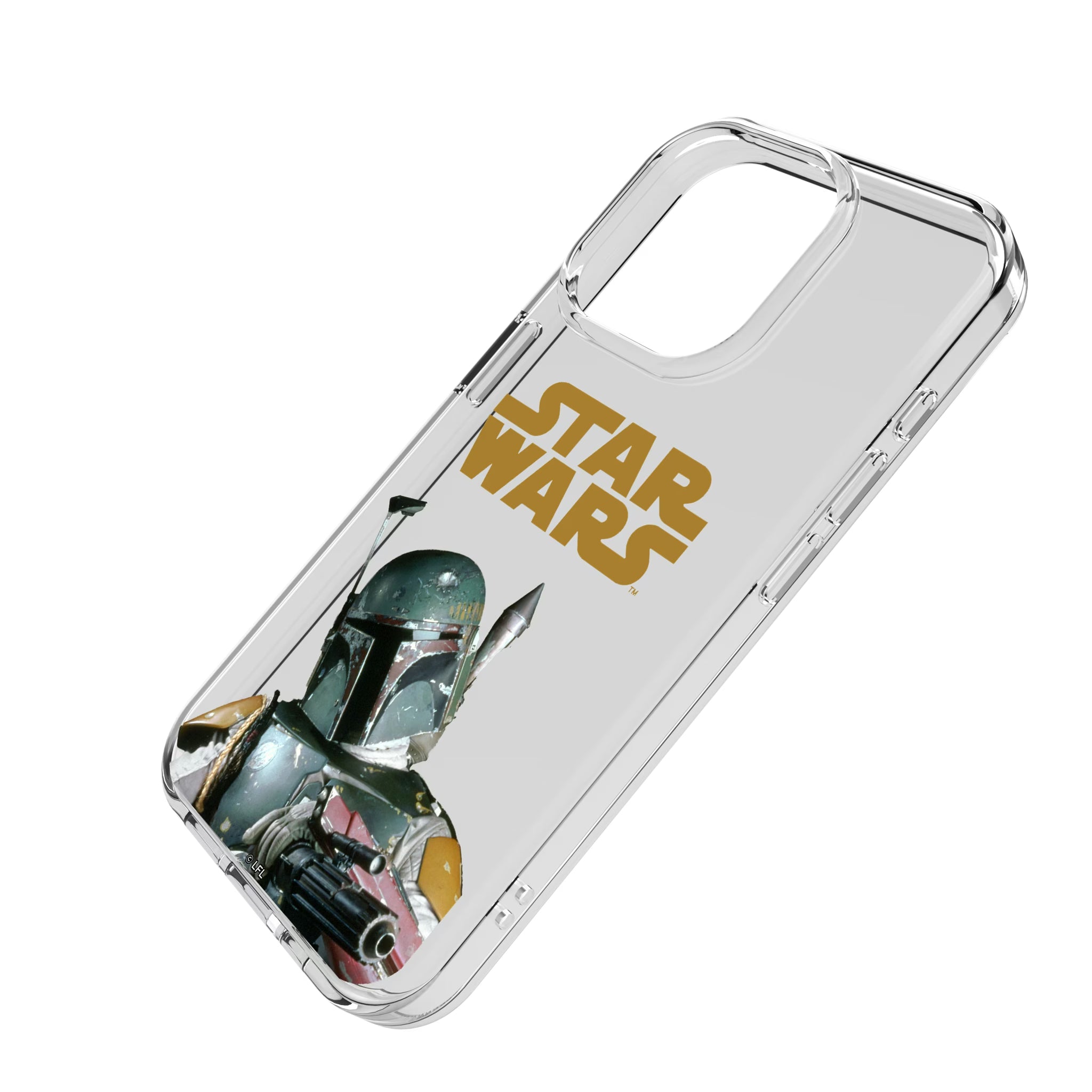 Star Wars Boba Fett Color Block iPhone Clear Phone Case for Apple iPhone - Isometric View