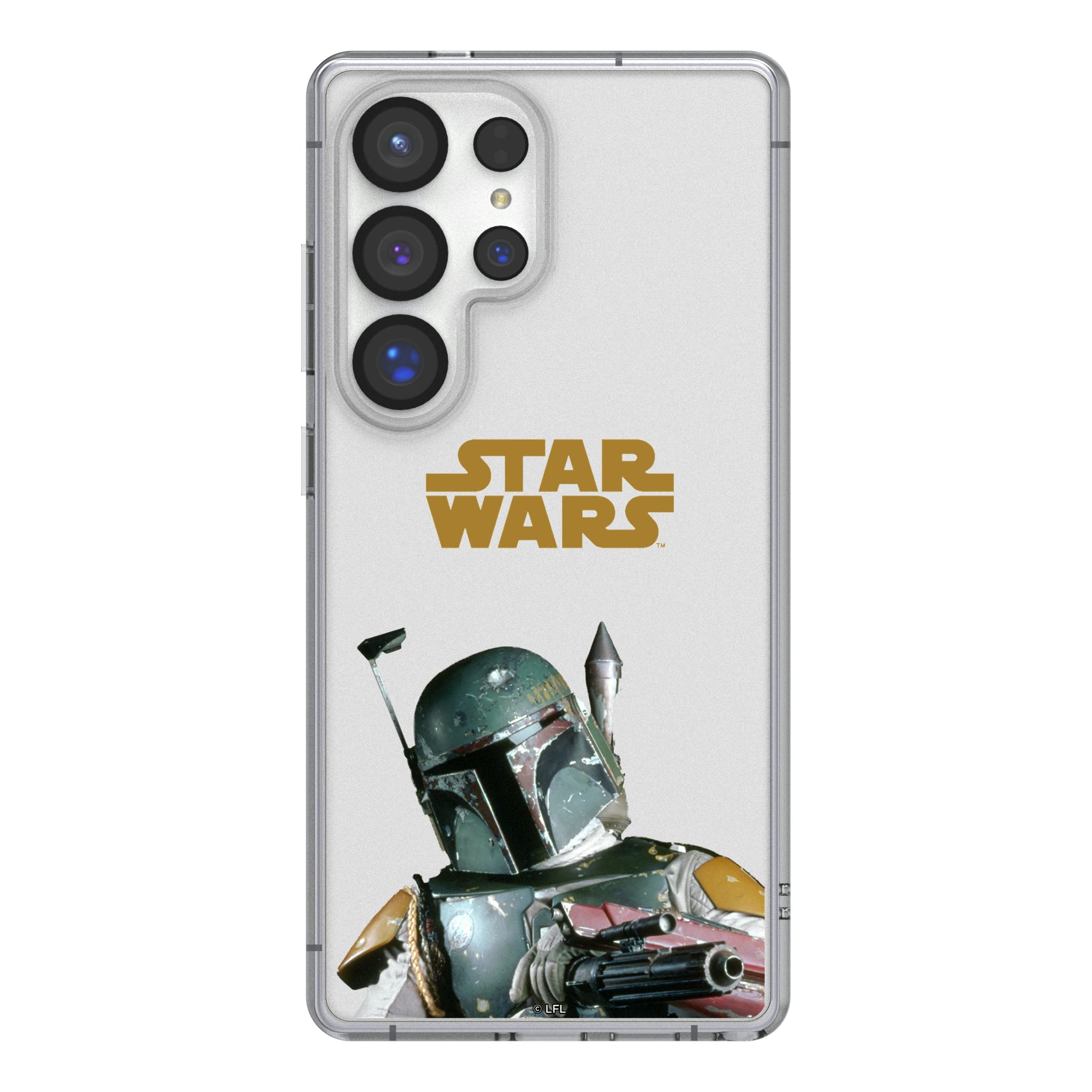 Star Wars Boba Fett Color Block Galaxy Clear Phone Case for Samsung Galaxy