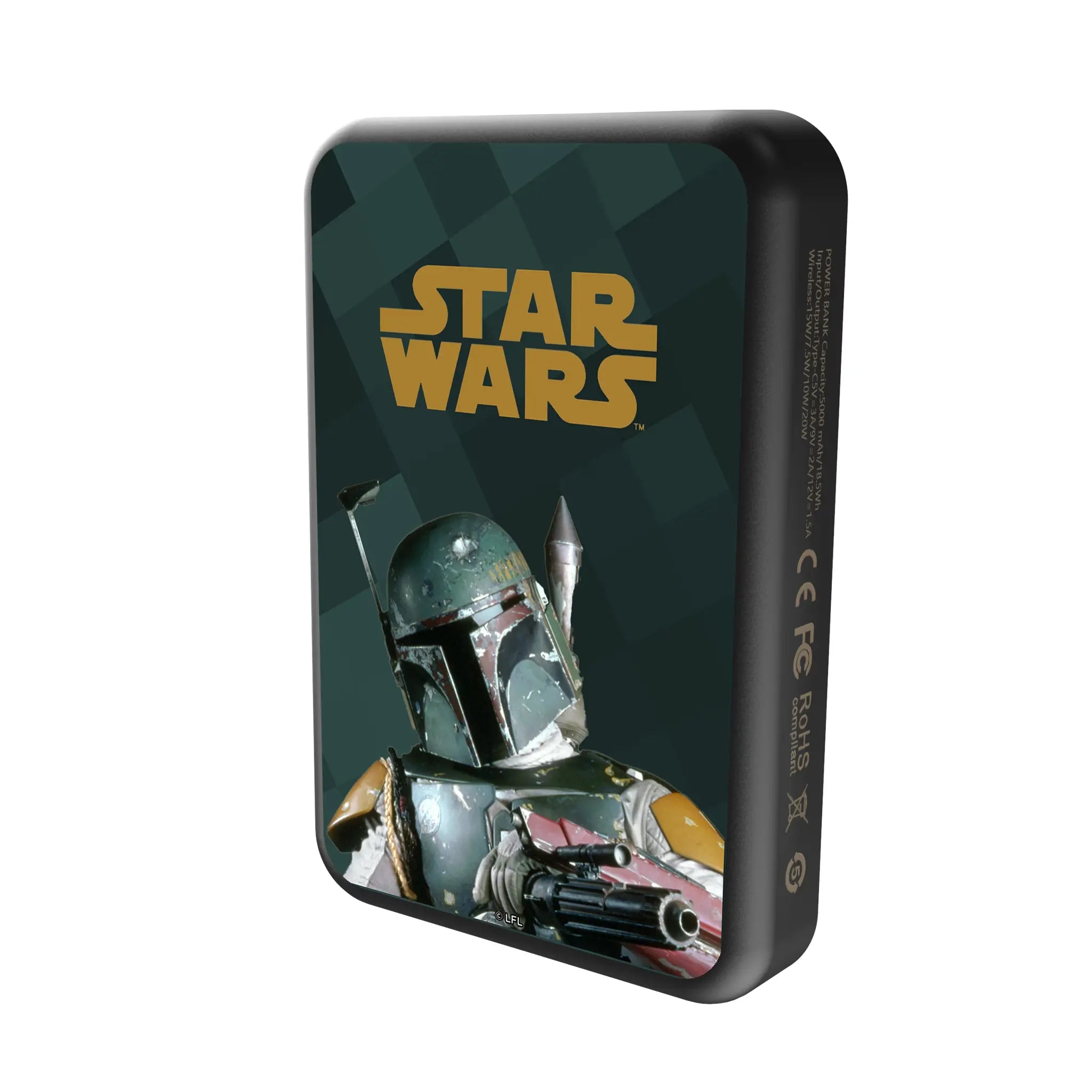 Star Wars Boba Fett Color Block Wireless Mag Power Bank