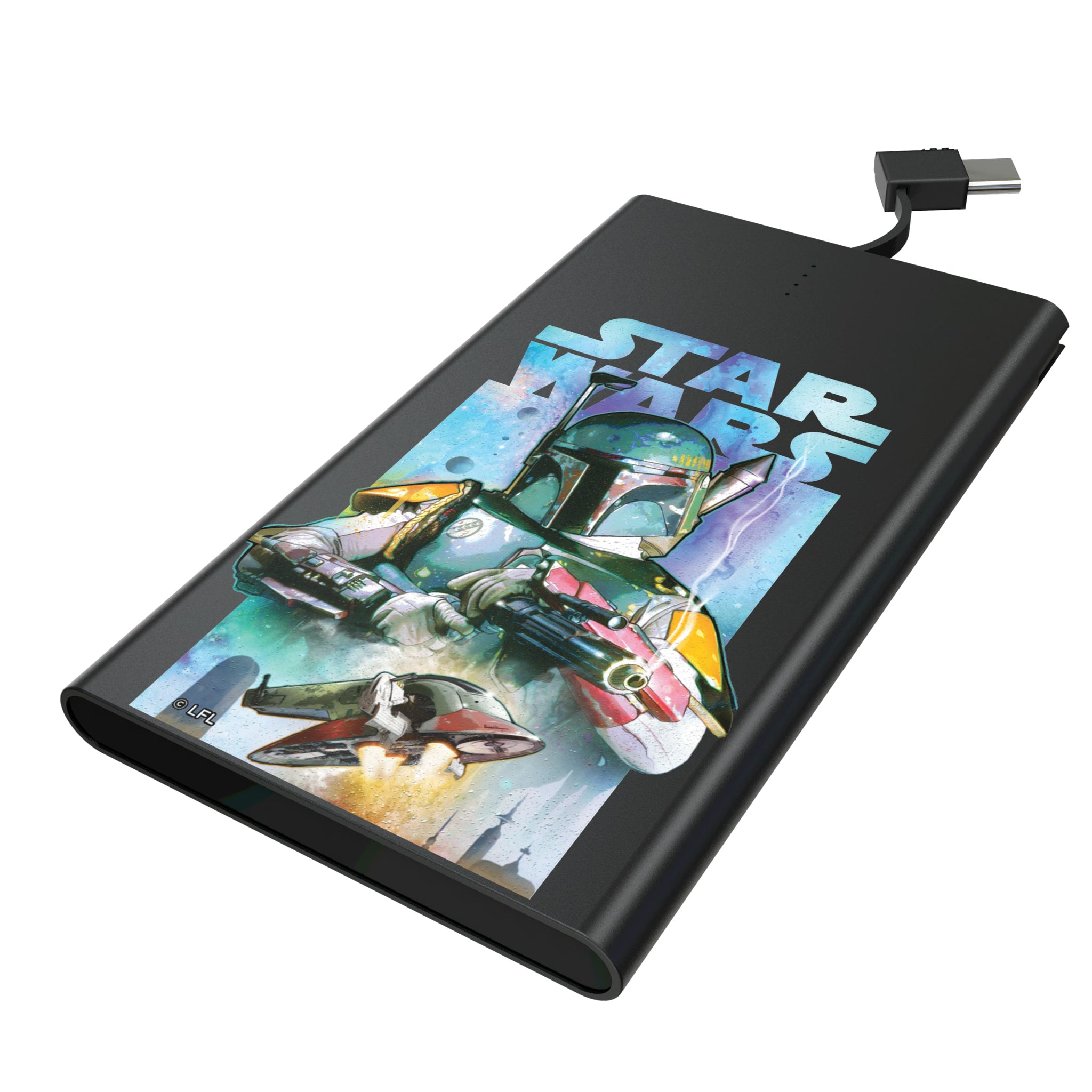 Star Wars Boba Fett Portrait Collage 5000mAh Flat Powerbank