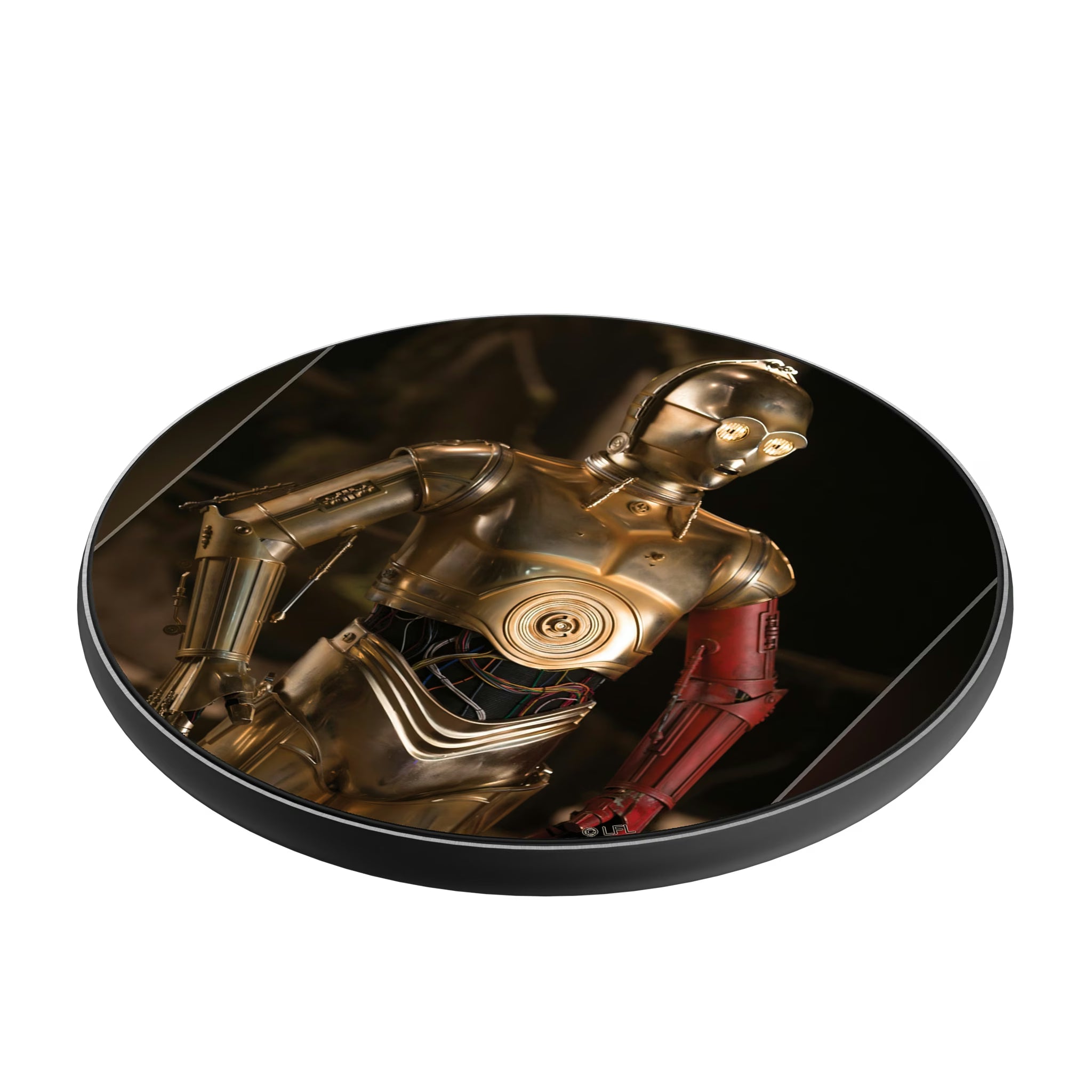 Star Wars C-3PO Portrait 15-Watt Wireless Charger - Isometric View