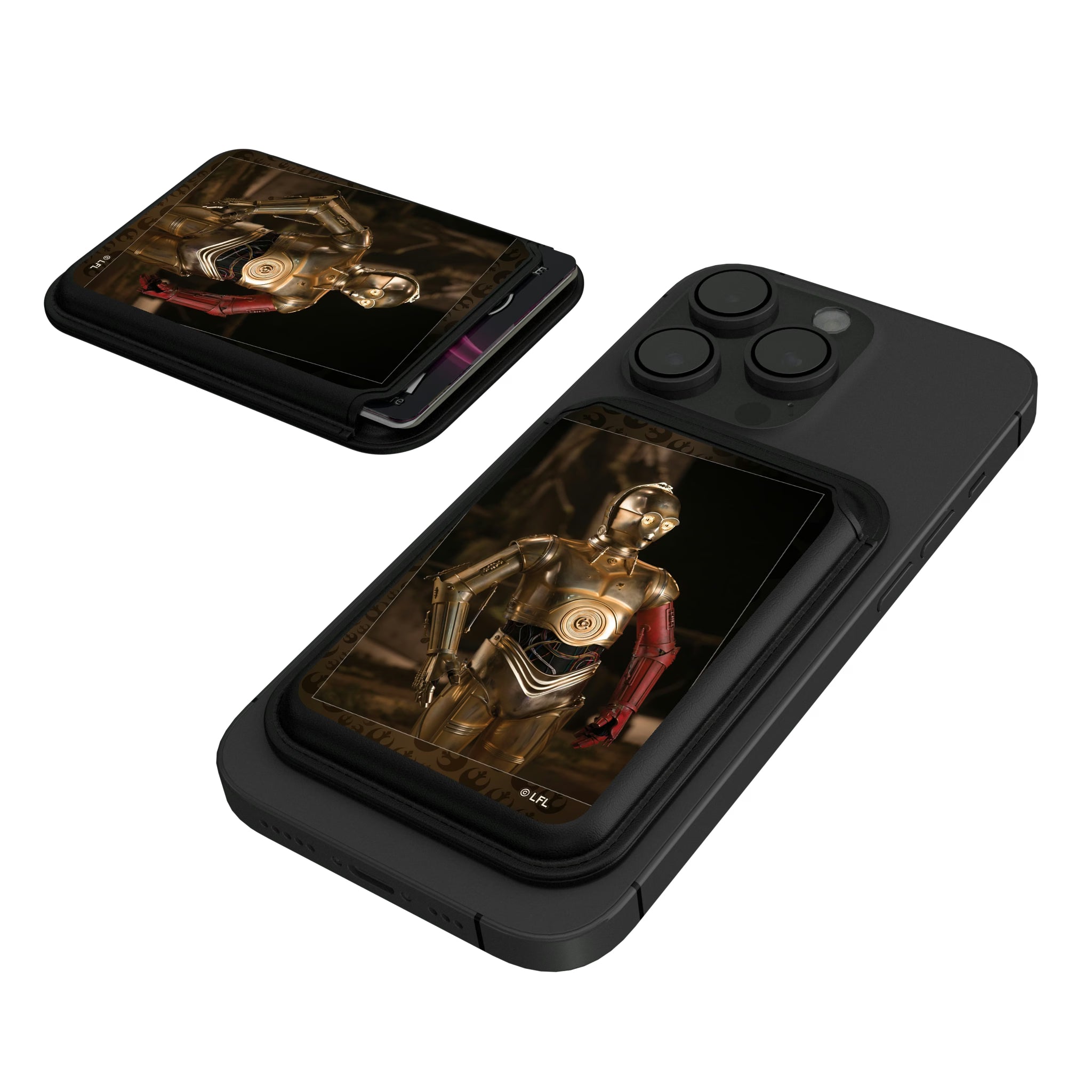 Star Wars C-3PO Portrait Black Magnetic Credit Card Wallet