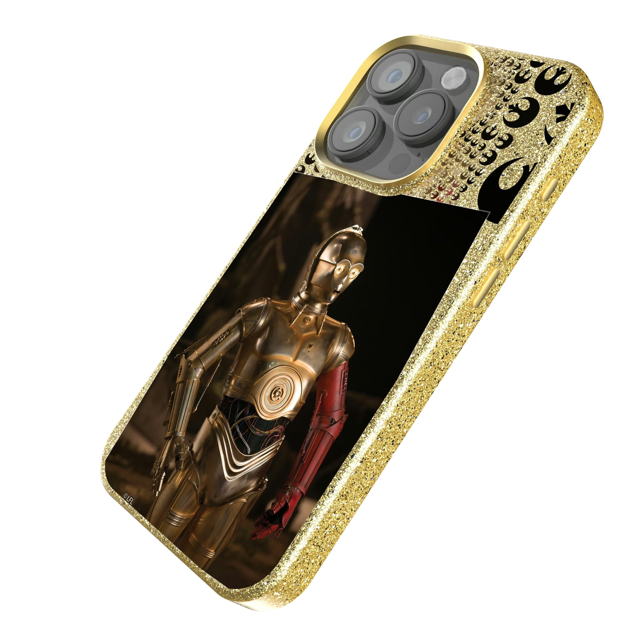 Star Wars C-3PO Portrait iPhone Bling Phone Case for Apple iPhone - Isometric View