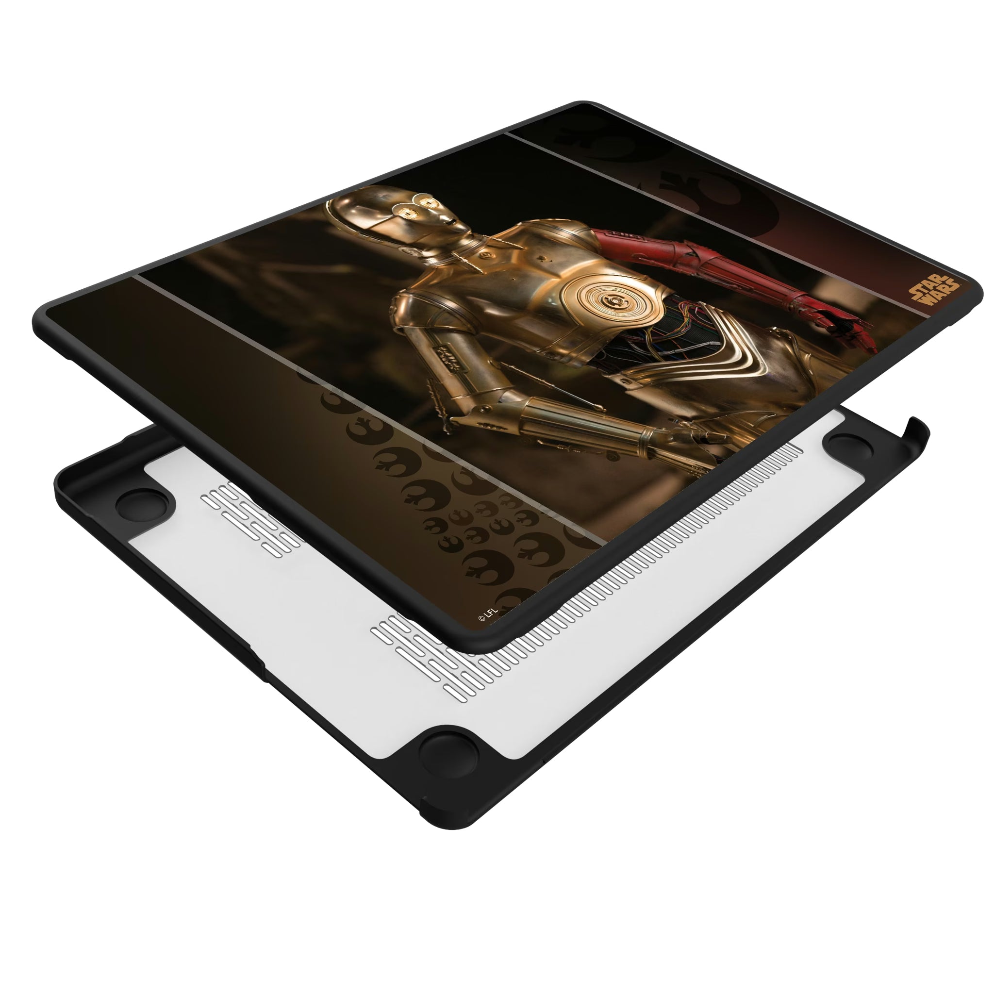 Star Wars C-3PO Portrait MacBook Laptop Case for Apple MacBook - Isometric View#Device_MacBook Pro (14-inch, 2021) / MacBook Pro (14-inch, 2023) / MacBook Pro (14-inch, 2024)