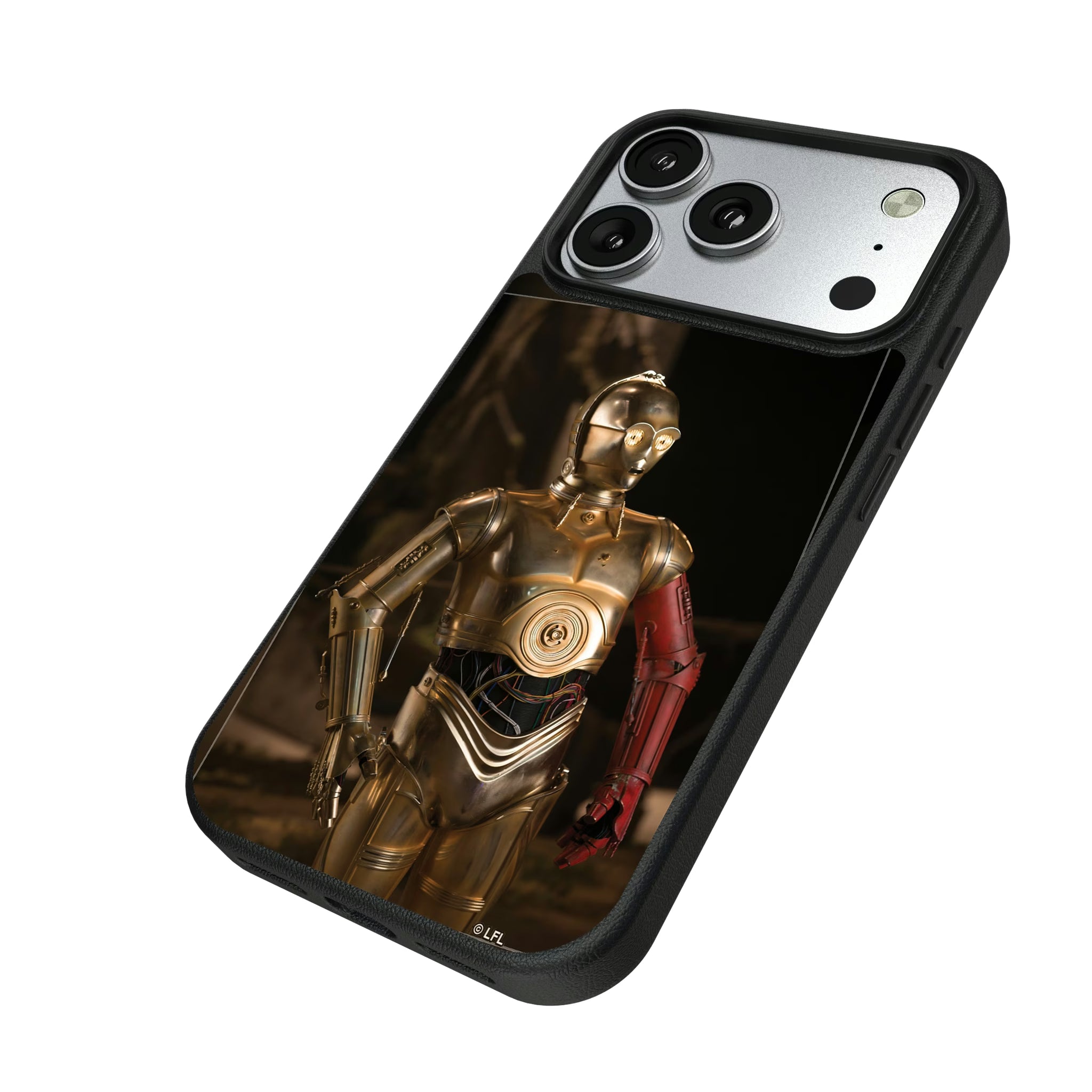 Star Wars C-3PO Portrait iPhone MagSafe Compatible Phone Case for Apple iPhone - Isometric View#Device_iPhone 17 Pro