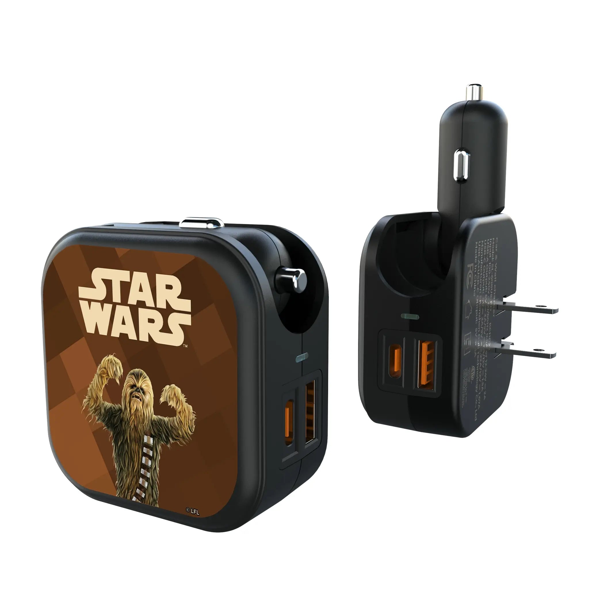 Star Wars Chewbacca Color Block 2 in 1 USB A/C Charger