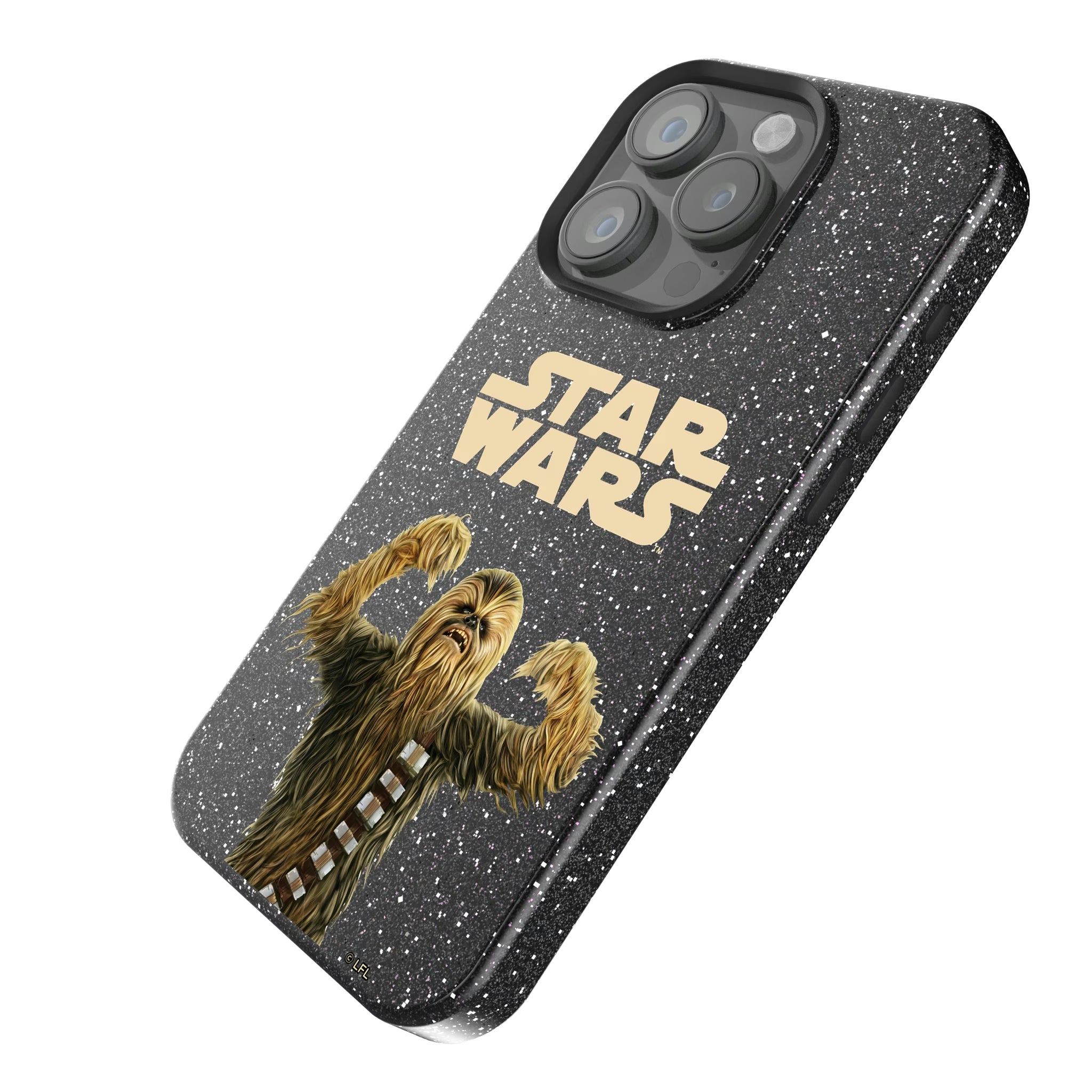Star Wars Chewbacca Color Block iPhone Bling Phone Case for Apple iPhone - Isometric View
