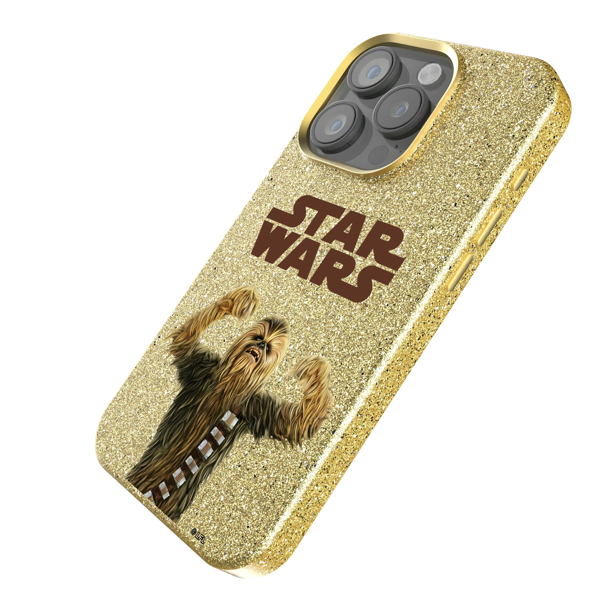 Star Wars Chewbacca Color Block iPhone Bling Phone Case for Apple iPhone - Isometric View