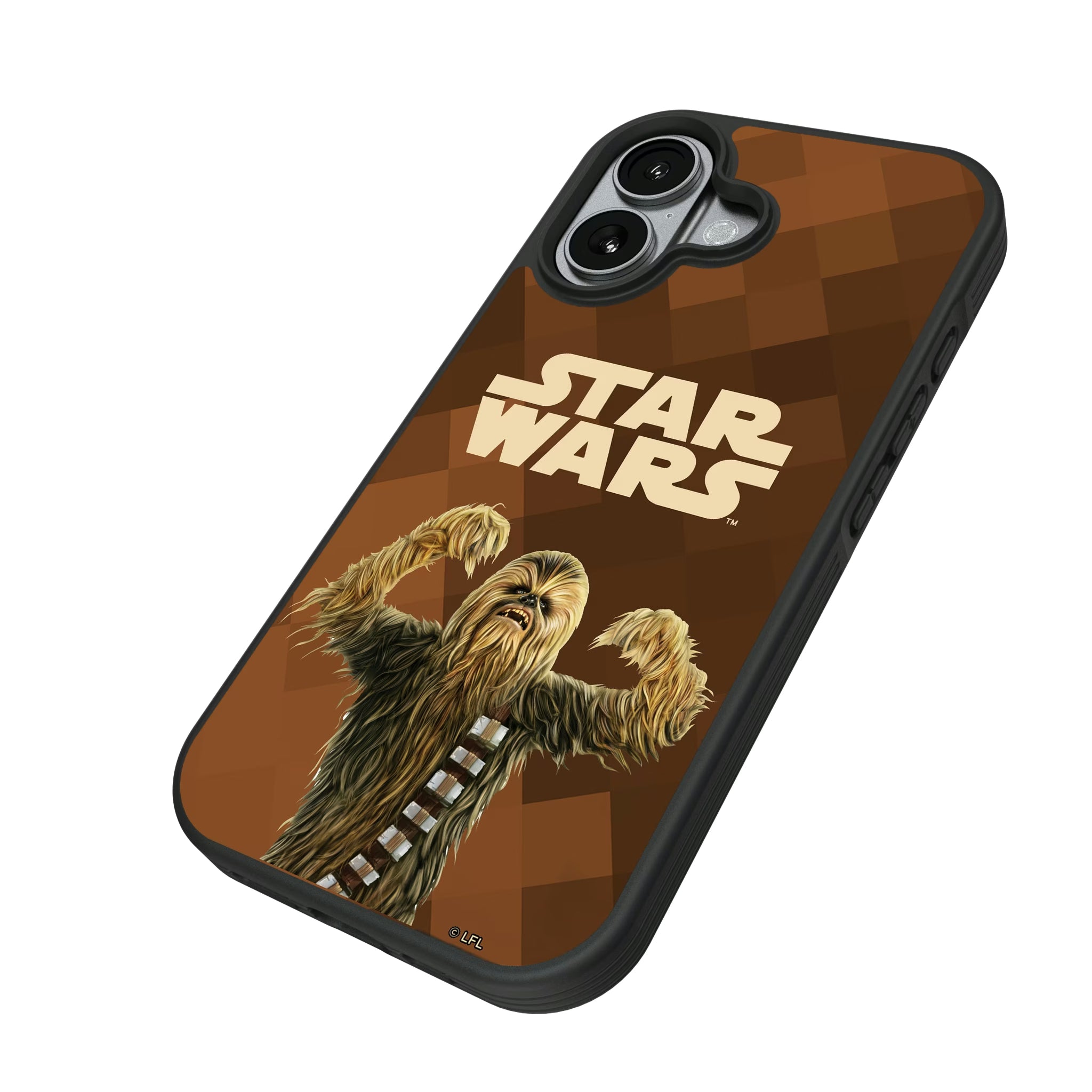 Star Wars Chewbacca Color Block iPhone Bump Phone Case for Apple iPhone - Isometric View#Device_iPhone 17