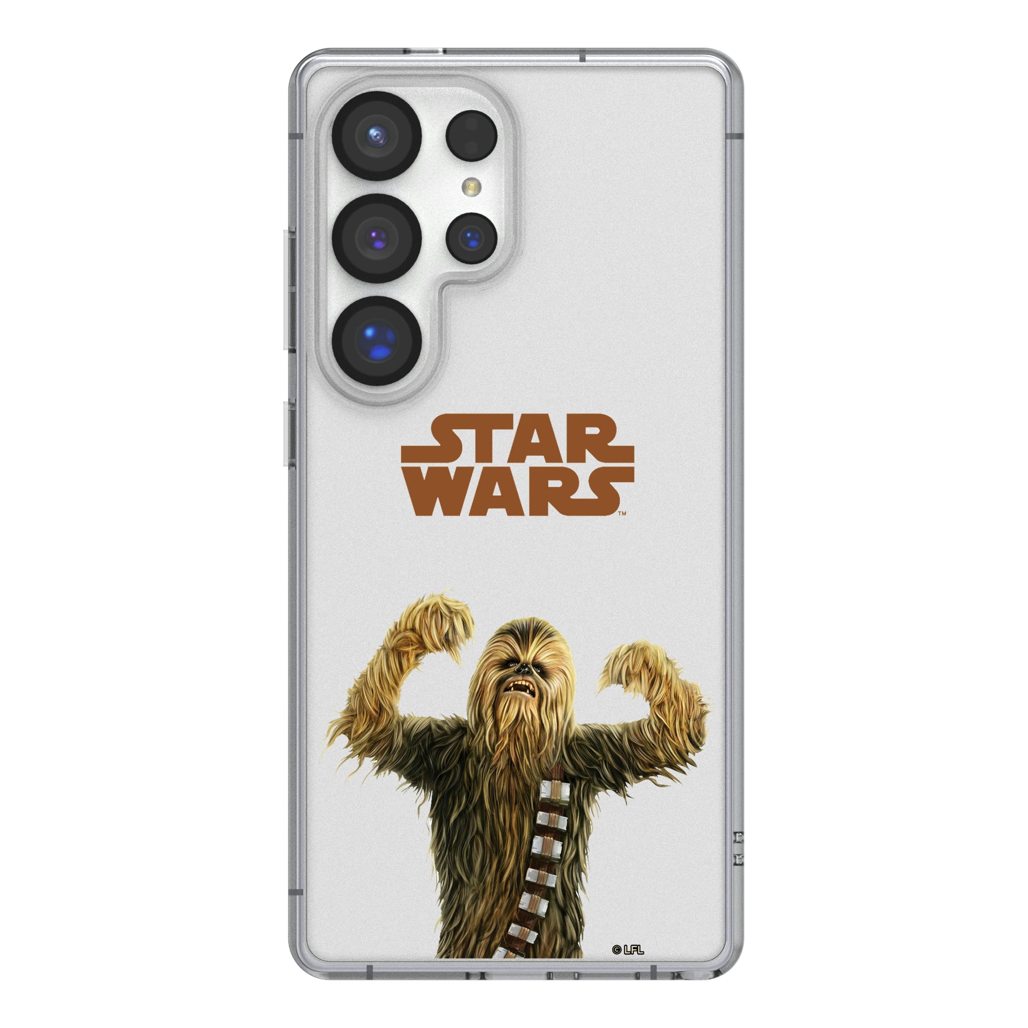 Star Wars Chewbacca Color Block Galaxy Clear Phone Case for Samsung Galaxy