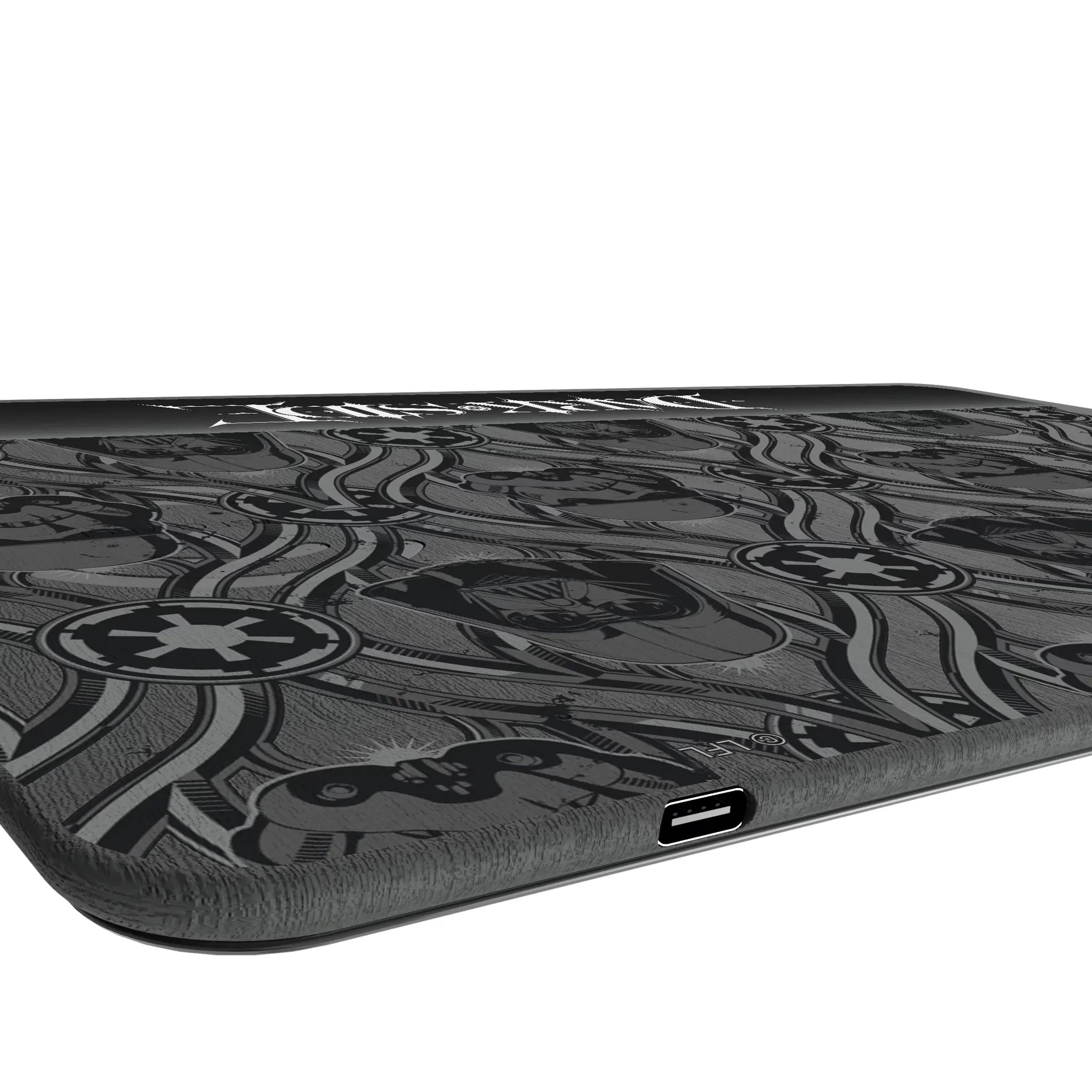 Star Wars Dark Side Pattern 15-Watt Wireless Charger and Mouse Pad