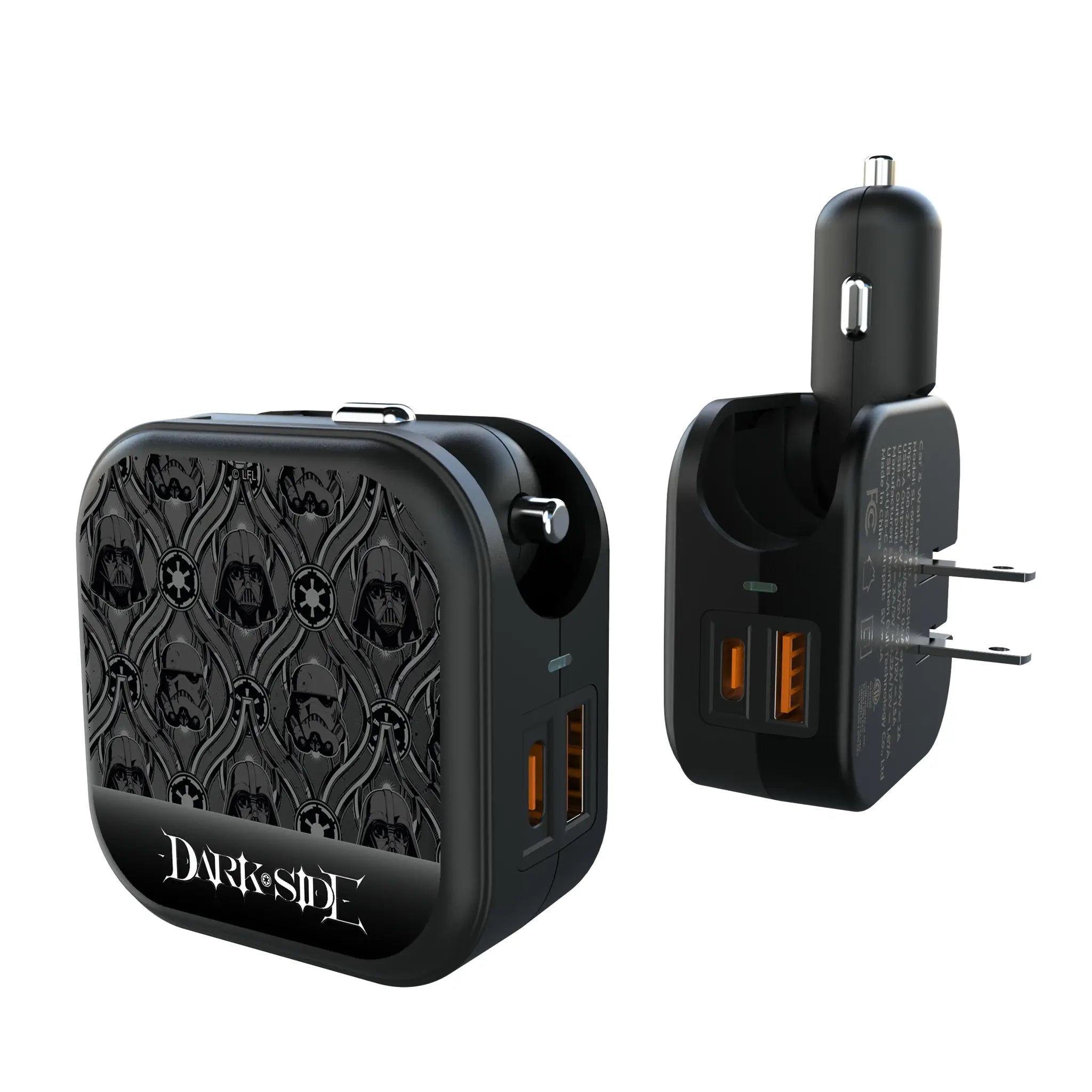 Star Wars Dark Side Pattern 2 in 1 USB A/C Charger