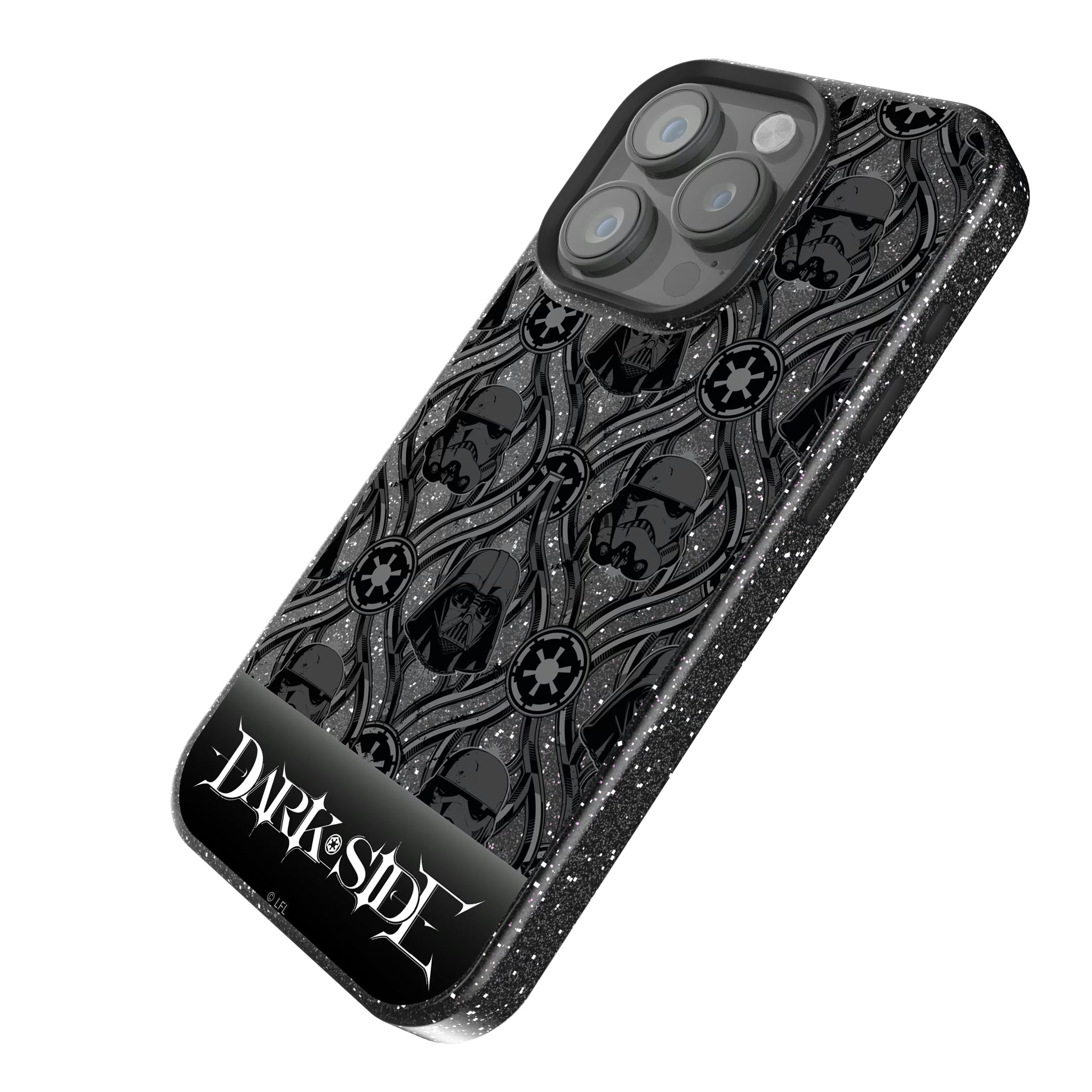 Star Wars Dark Side Pattern iPhone Bling Phone Case for Apple iPhone - Isometric View
