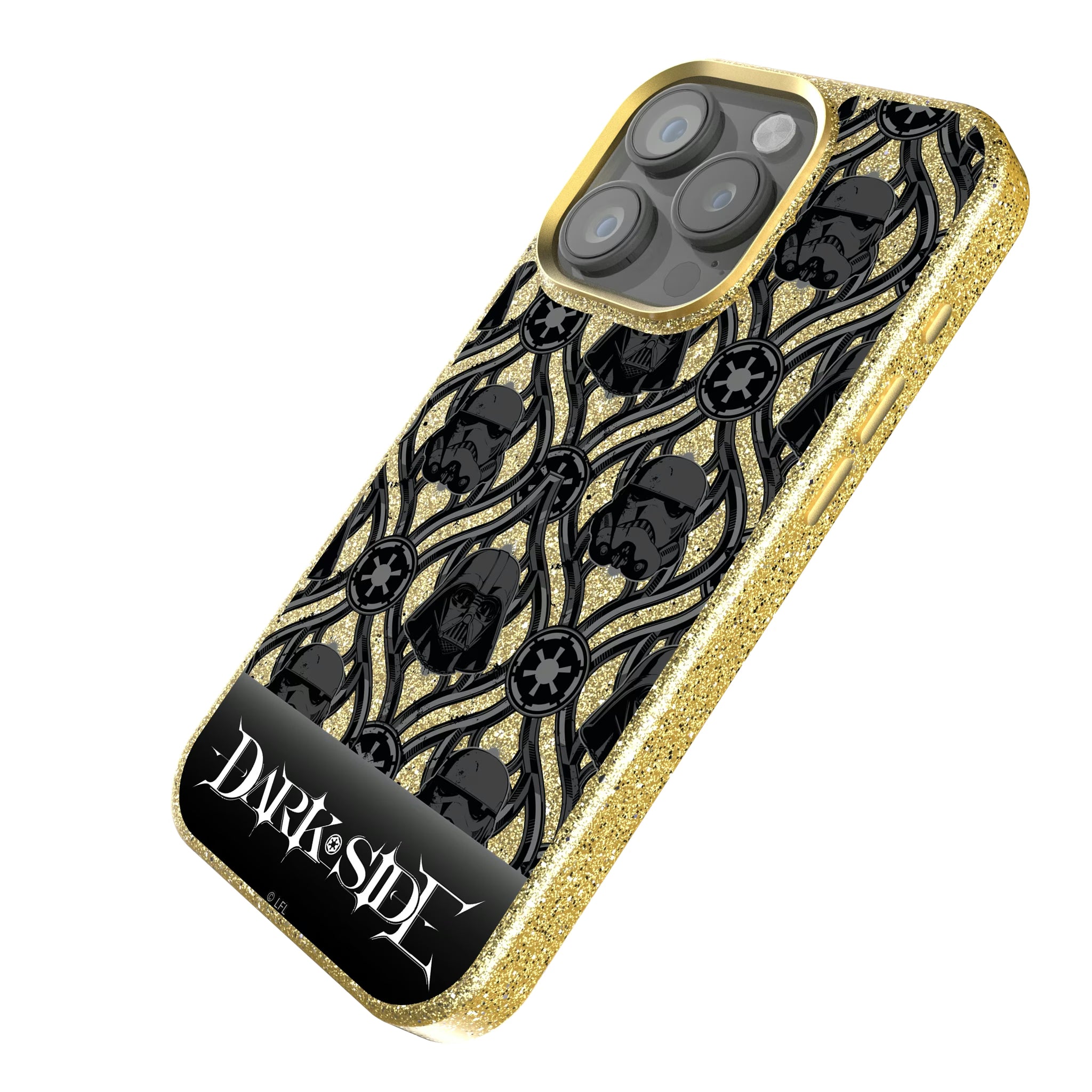 Star Wars Dark Side Pattern iPhone Bling Phone Case for Apple iPhone - Isometric View