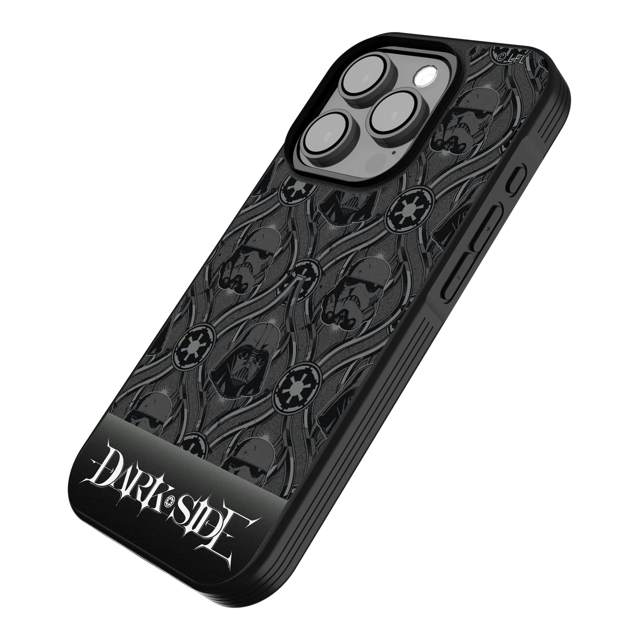 Star Wars Dark Side Pattern iPhone Bump Phone Case for Apple iPhone - Isometric View